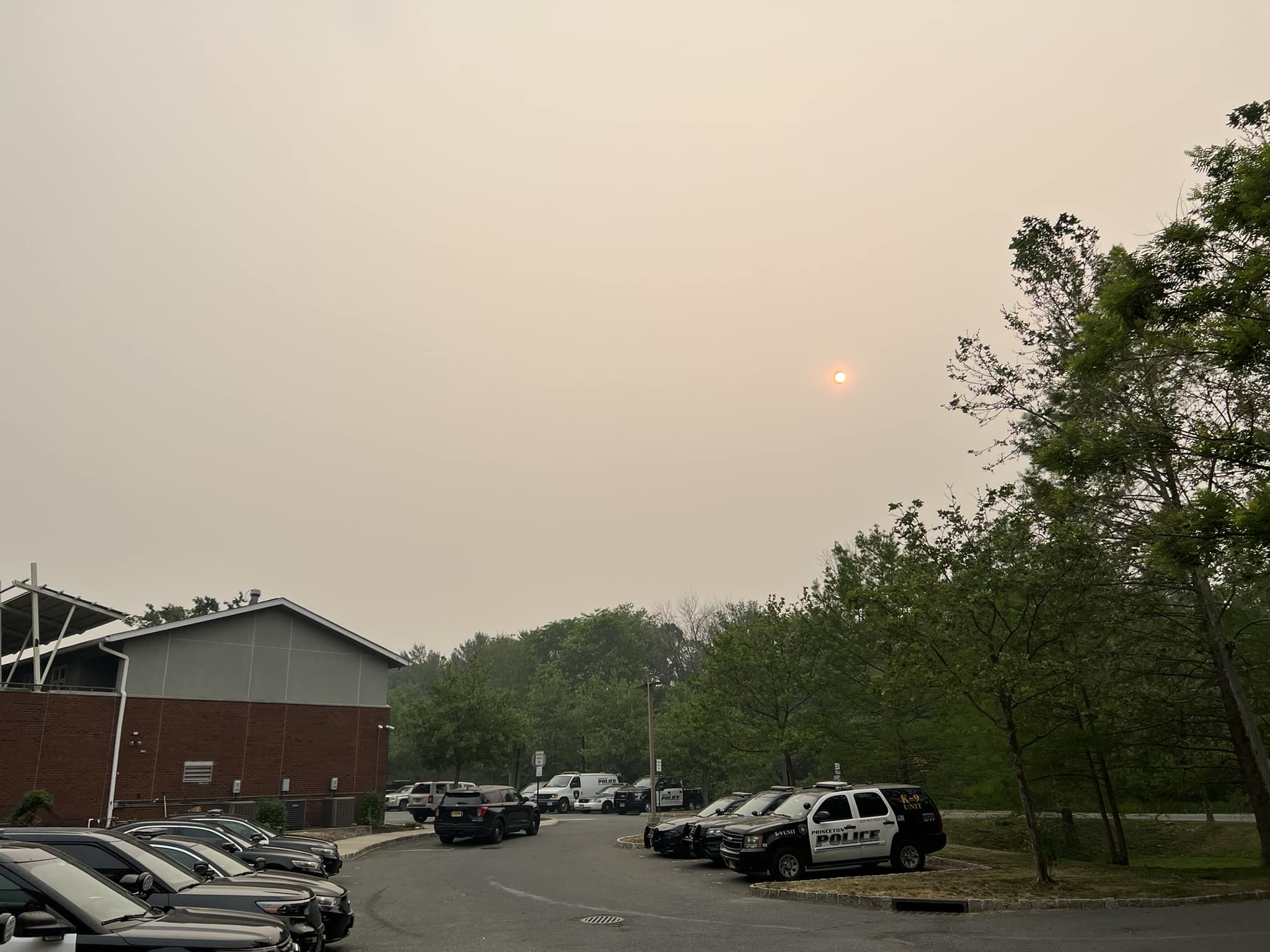 Why is the air so smoky and hazy in N.J. right now?