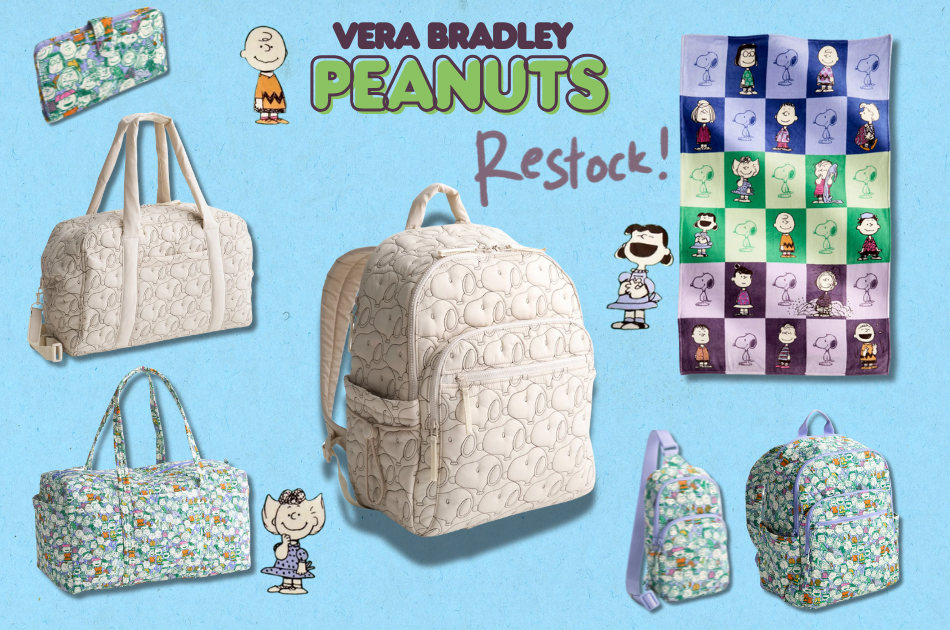 【vera bradley】Peanuts☆スヌーピー ミニダッフルクロスボディ Vera Bradley x Peanuts Original Zip Snoopy Stitched Hipster