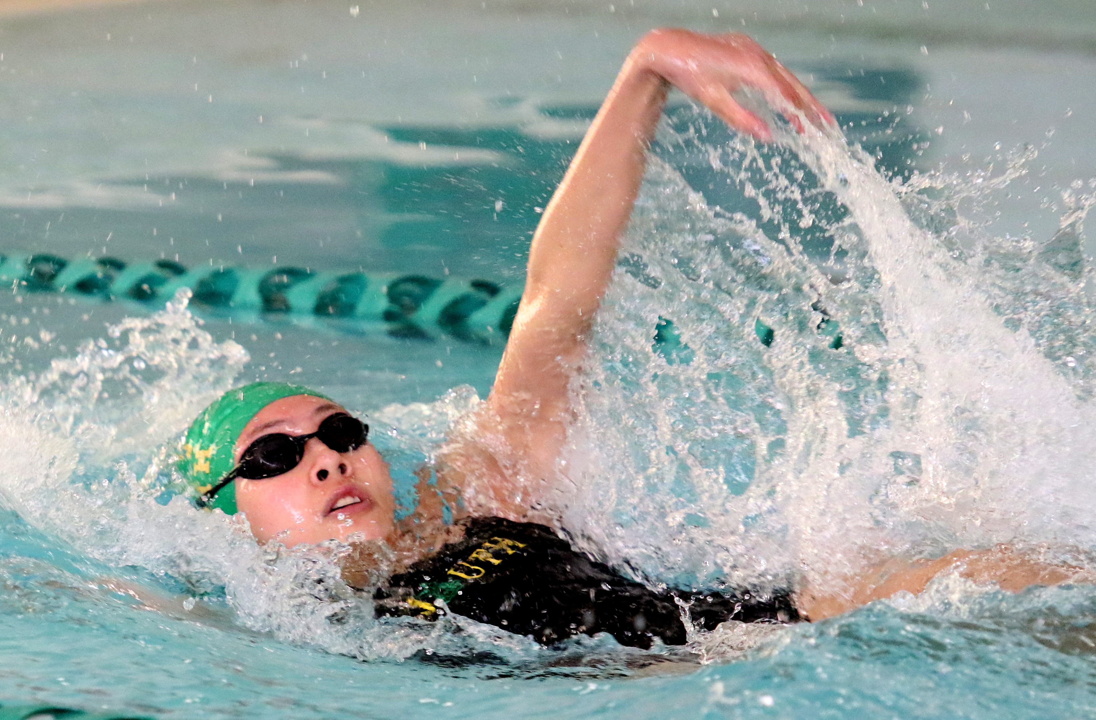 High school girls and boys swimming, West Windsor Plainsboro South 