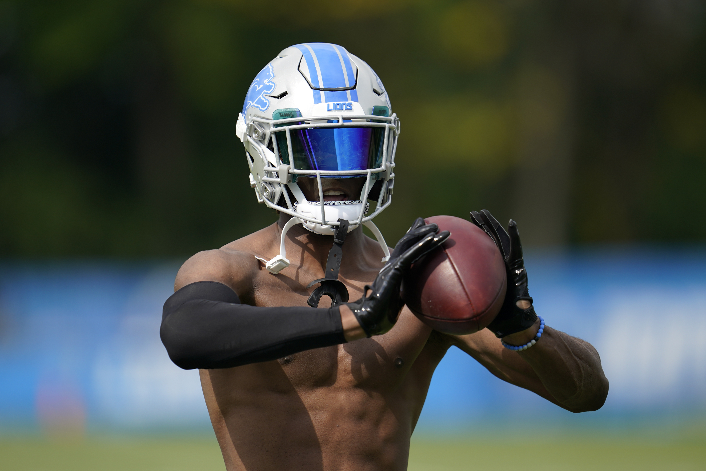 Detroit Lions cornerback Ifeatu Melifonwu lays the boom on a