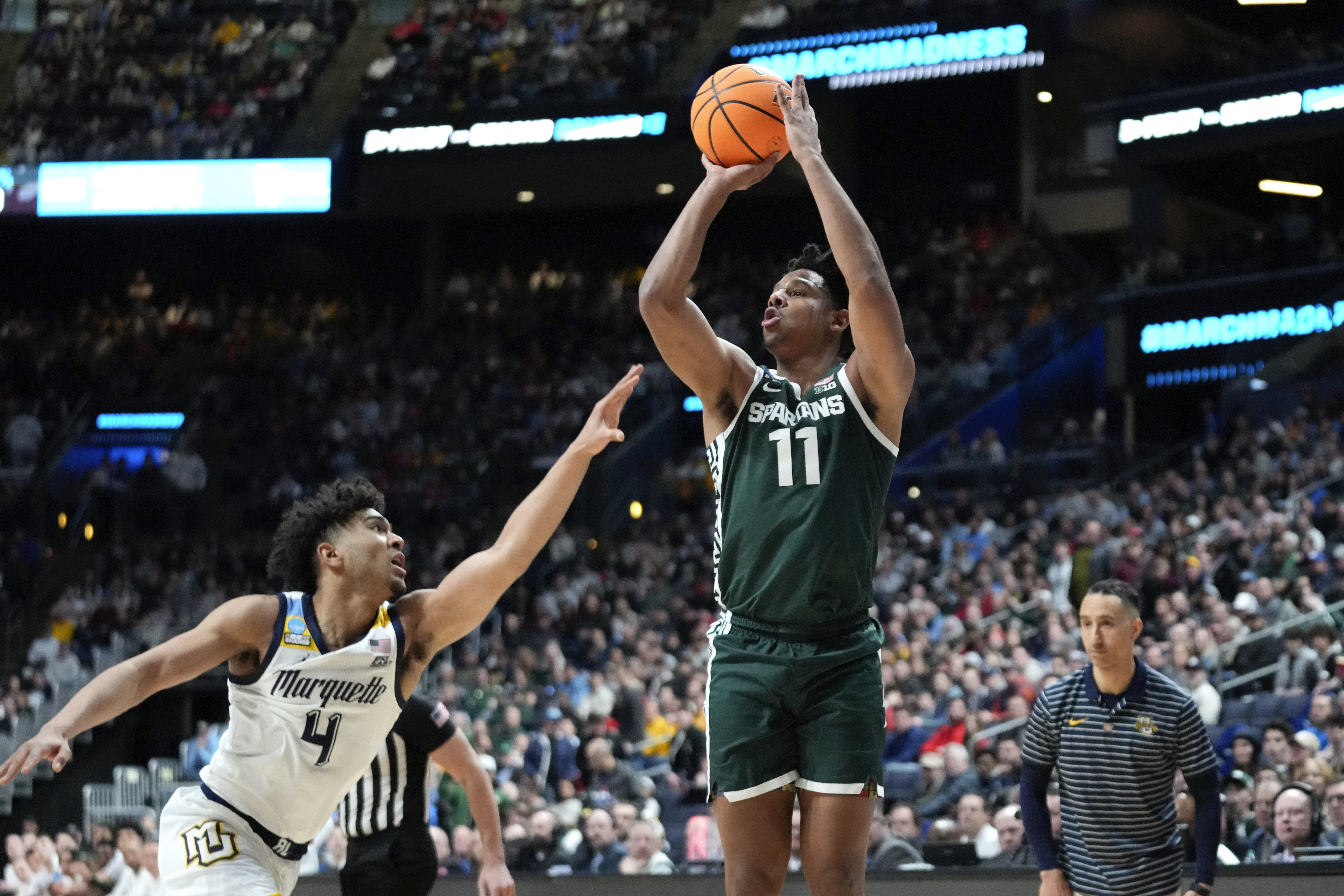 Michigan State pushes past Marquette to advance to Sweet 16 Live updates recap