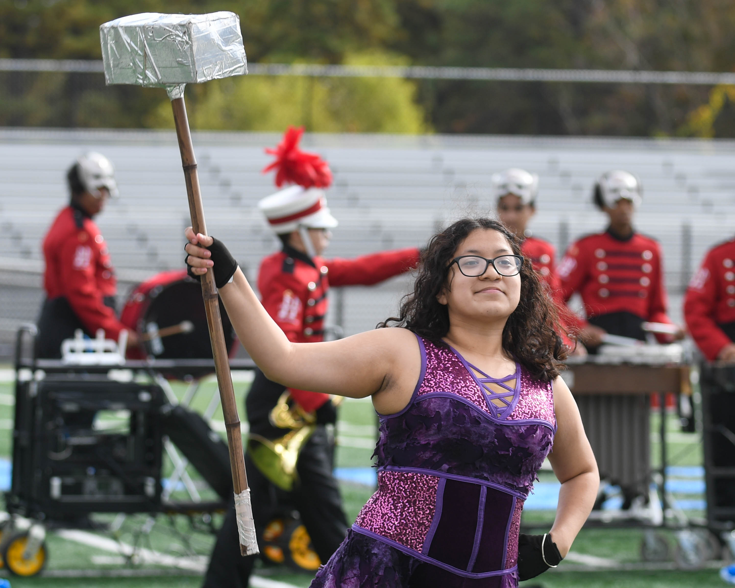Marching Band Hoboken High School Performs "Thor's Hammer" on 10/29