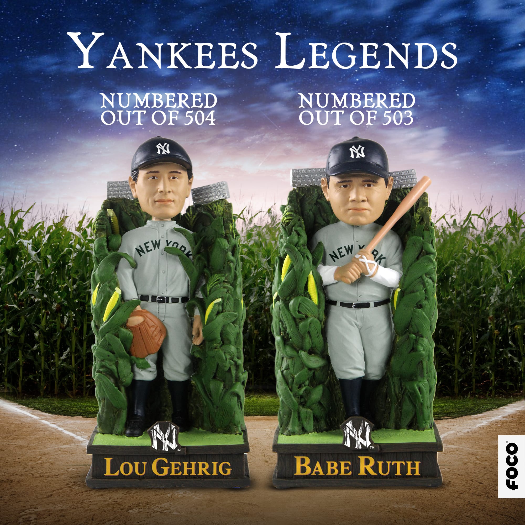 LOOK: FOCO releases Aaron Judge, Lou Gehrig, Babe Ruth bobbleheads to  commemorate MLB's 'Field of Dreams' game
