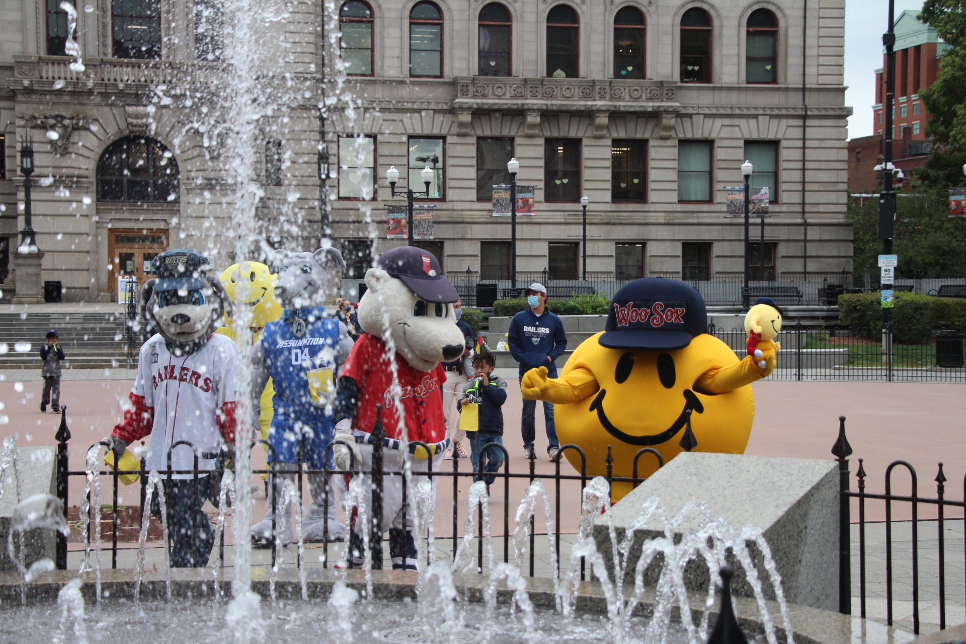 Smiley Ball debuts as WooSox mascot on World Smile Day 