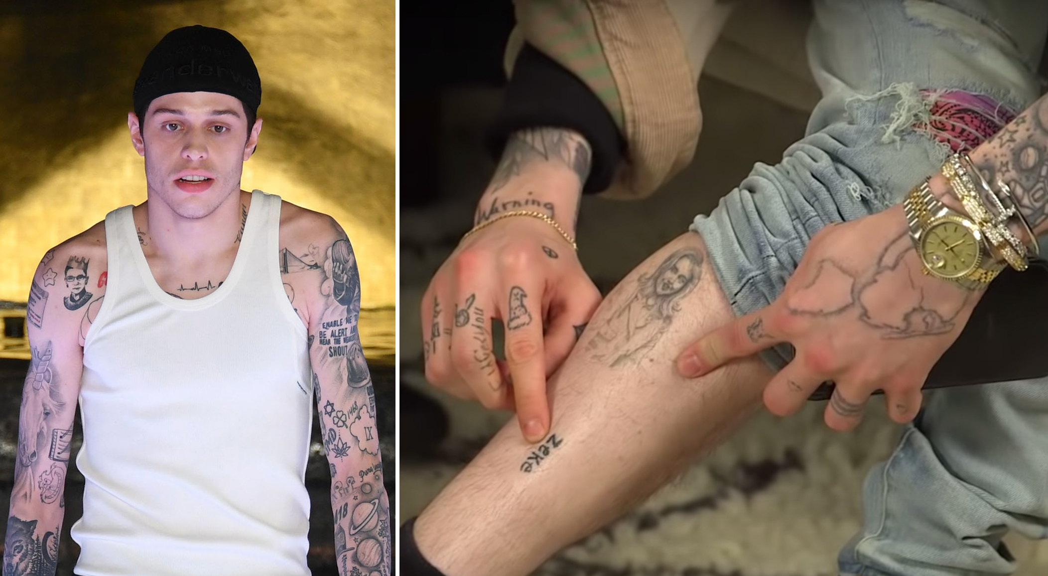 Did pete davidson remove his tattoos
