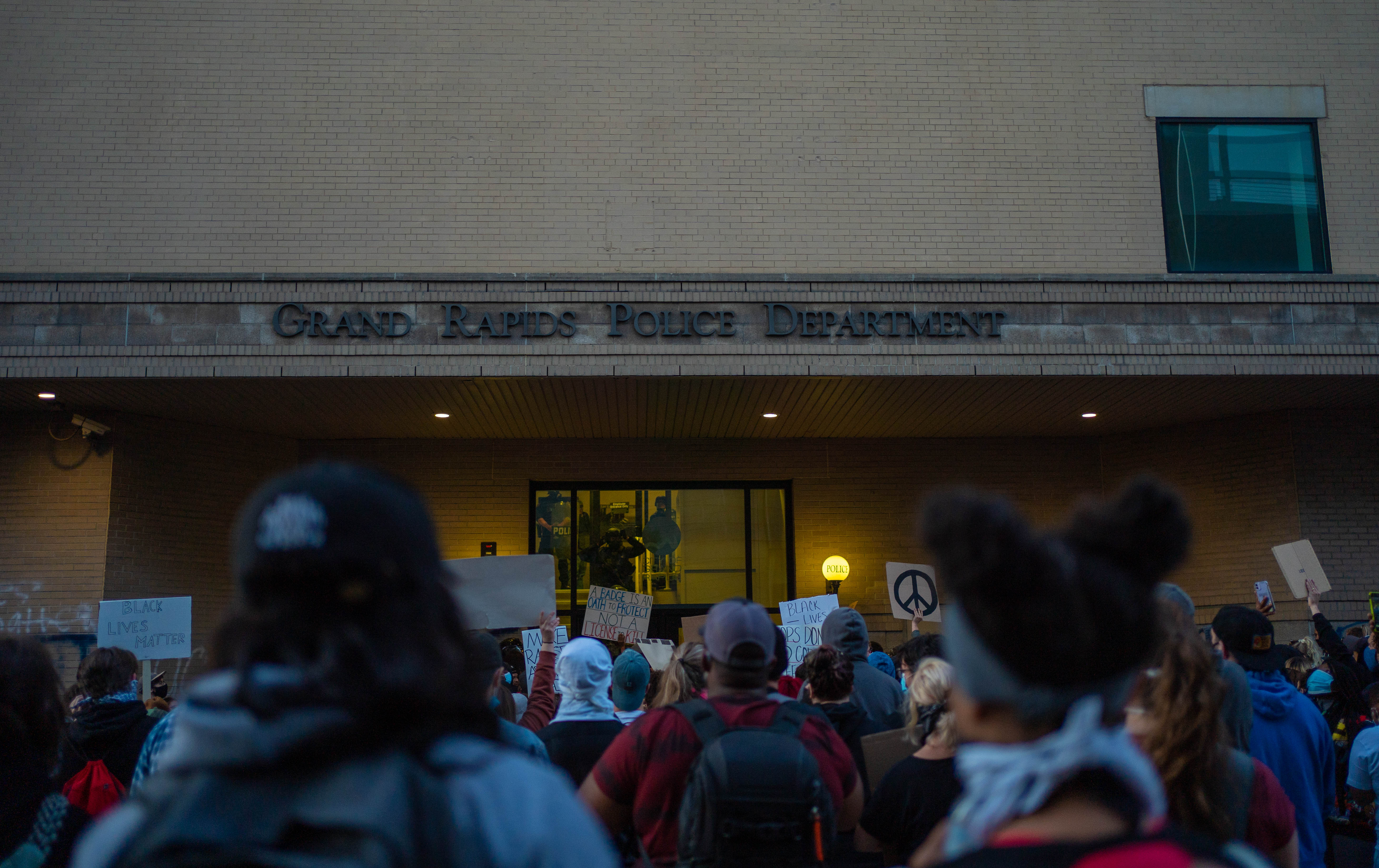 Photos from protest against police brutality in Grand Rapids - mlive.com