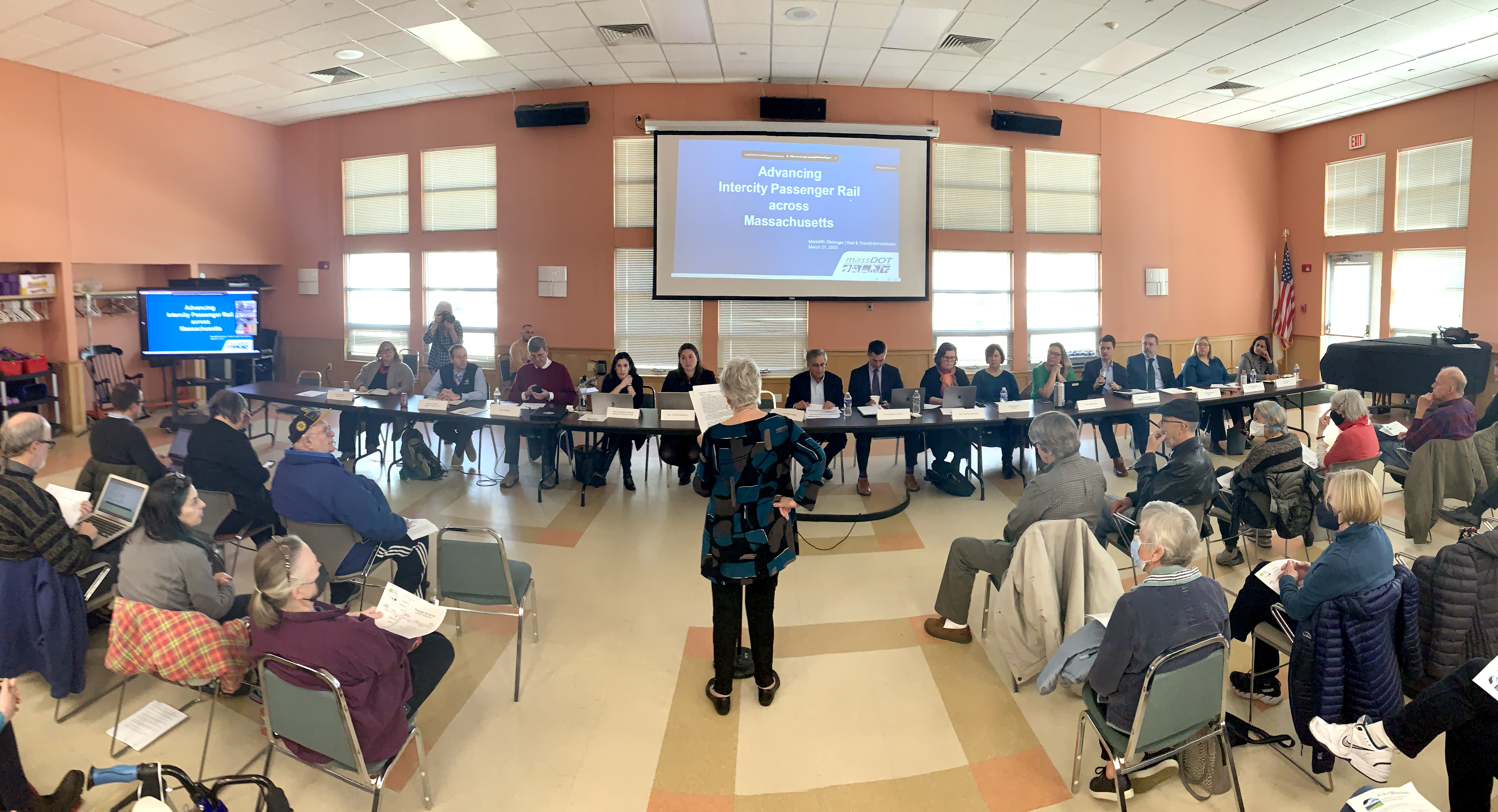 Meeting of the Western Massachusetts Passenger Rail Commission at the Northampton Senior Center.  (Don Treeger / The Republican)  3/21/2023