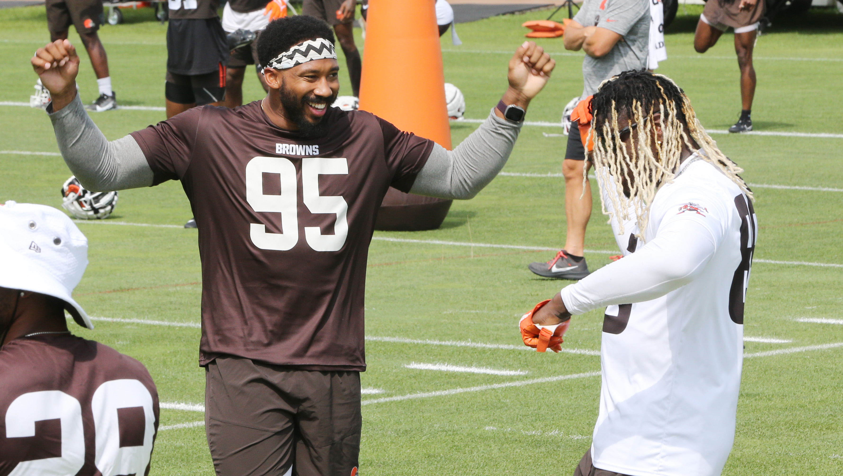Cleveland Browns defensive end Myles Garrett from 2024 training camp ...