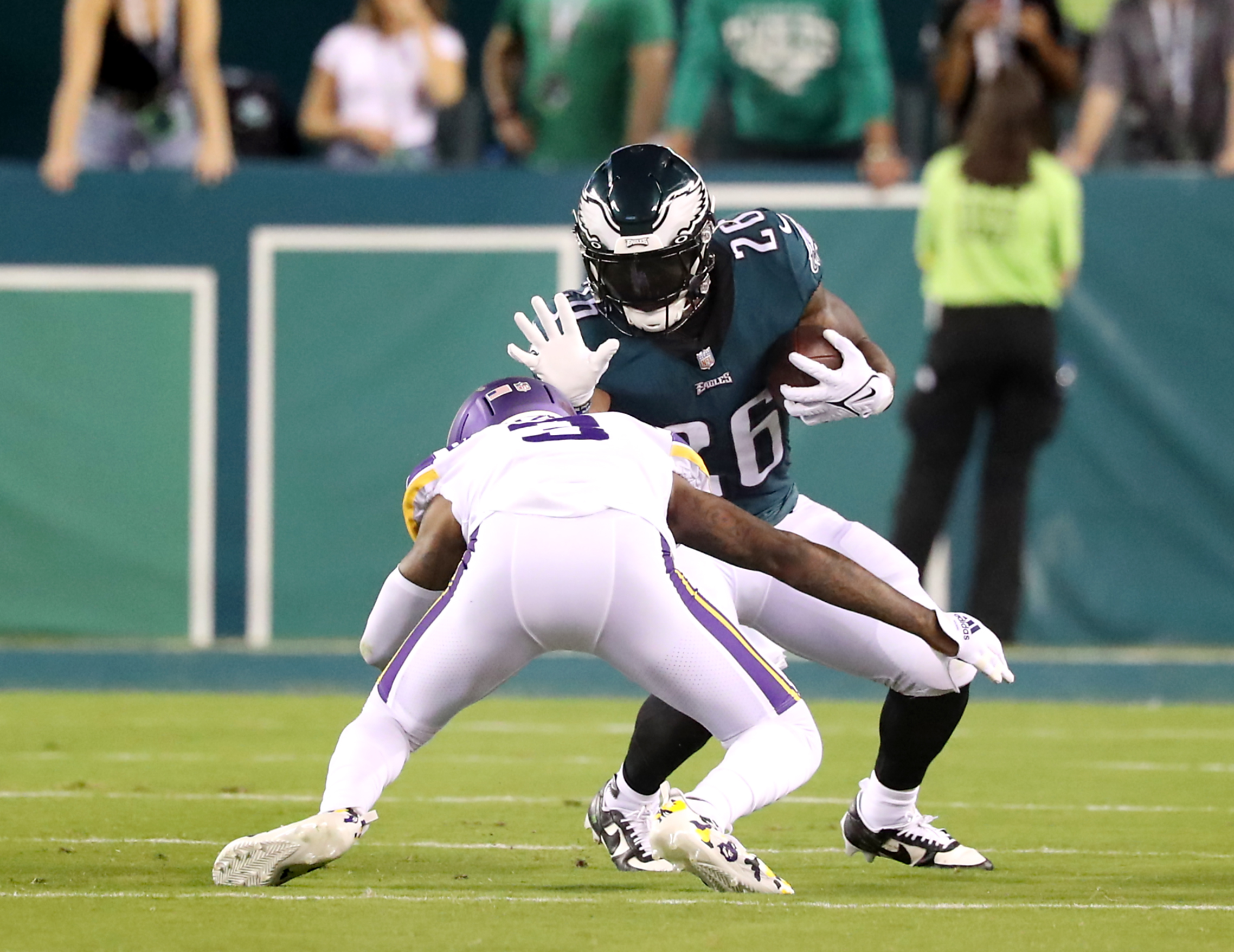 Minnesota Vikings cornerback Cameron Dantzler Sr. (3) in action against the  Philadelphia Eagles during an NFL