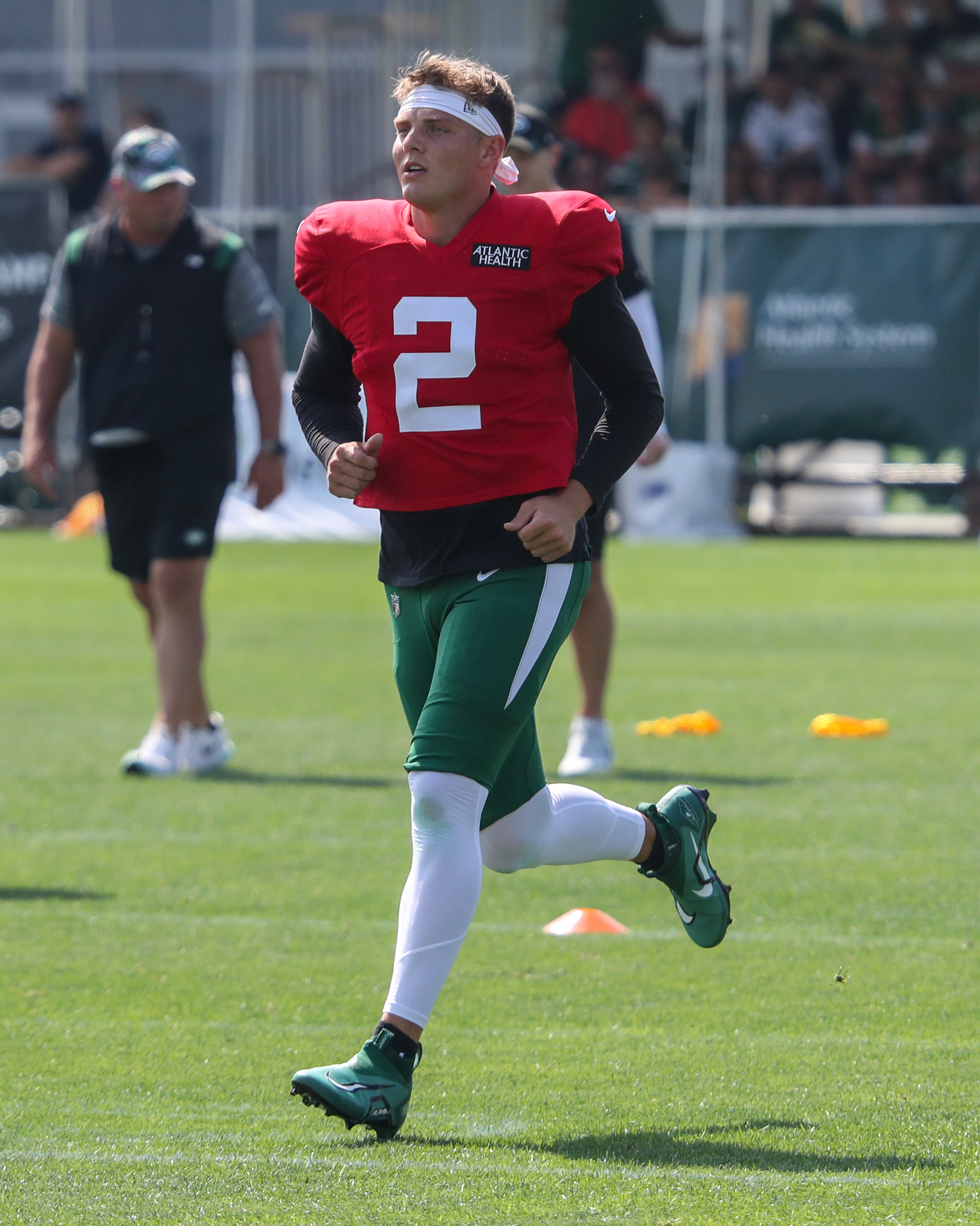 USA. 29th July, 2022. July 29, 2022, Florham Park, New Jersey, USA: New  York Jets' running back (20) Breece Hall during Jets training camp at the  Atlantic Health Jets Training Center, Florham