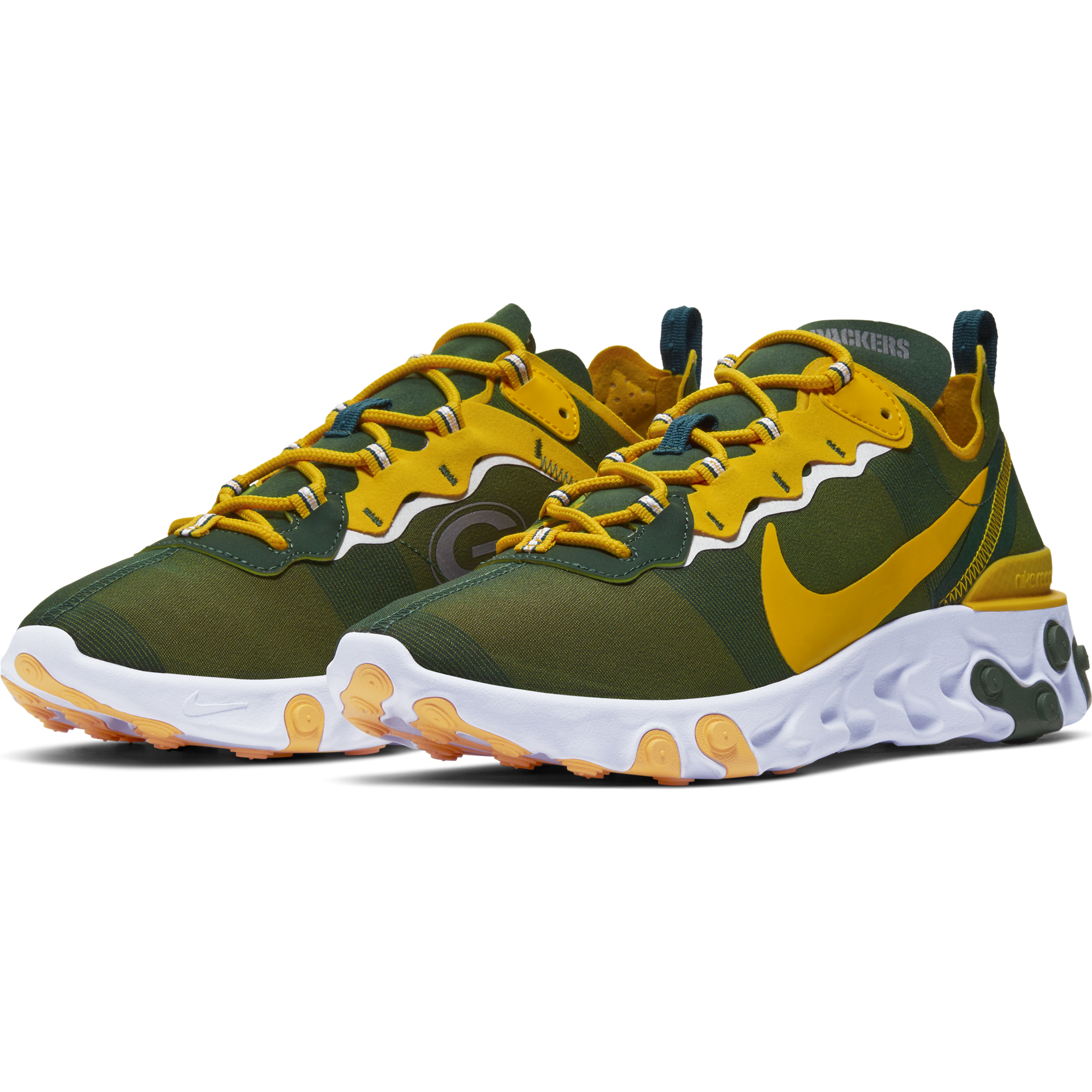 nike react element 55 green yellow