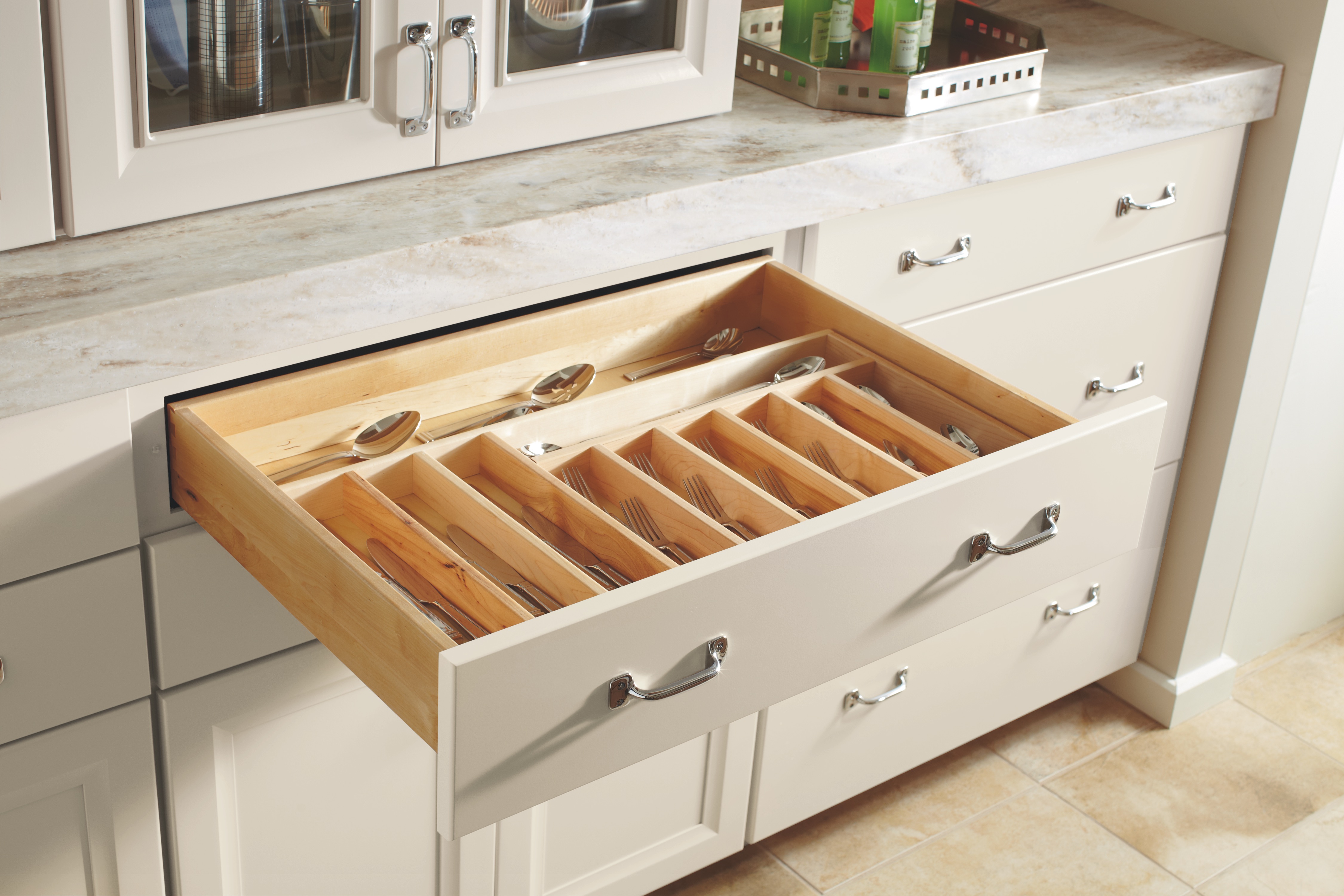 Deep Drawer Base Cabinet With Rollout - Omega Cabinetry