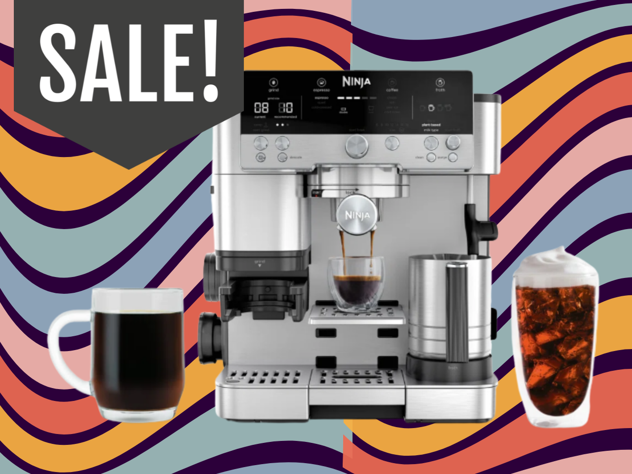 Wayfair has the Ninja Luxe Café espresso machine for under $200