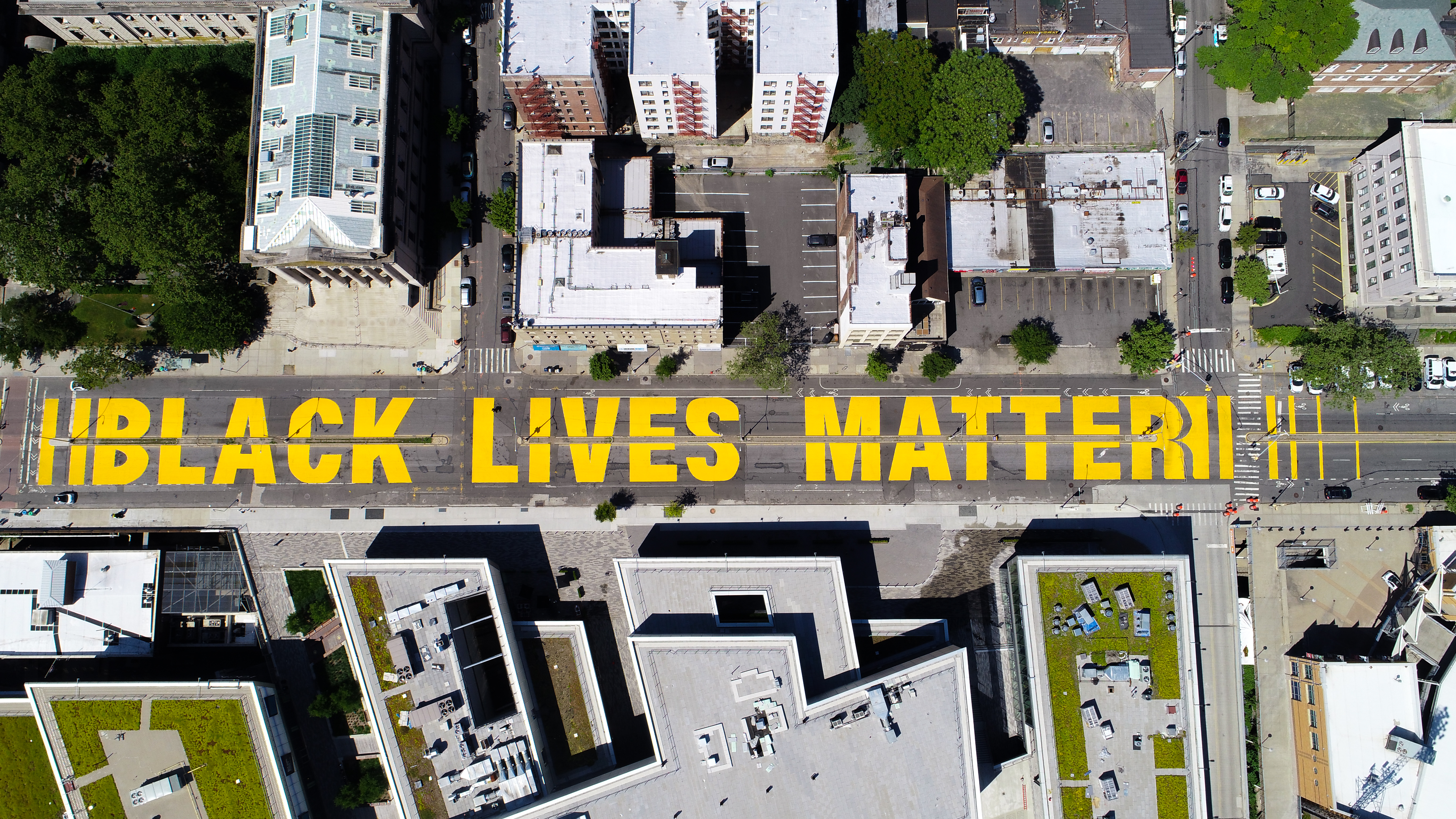 Black Lives Matter mural in Jersey City