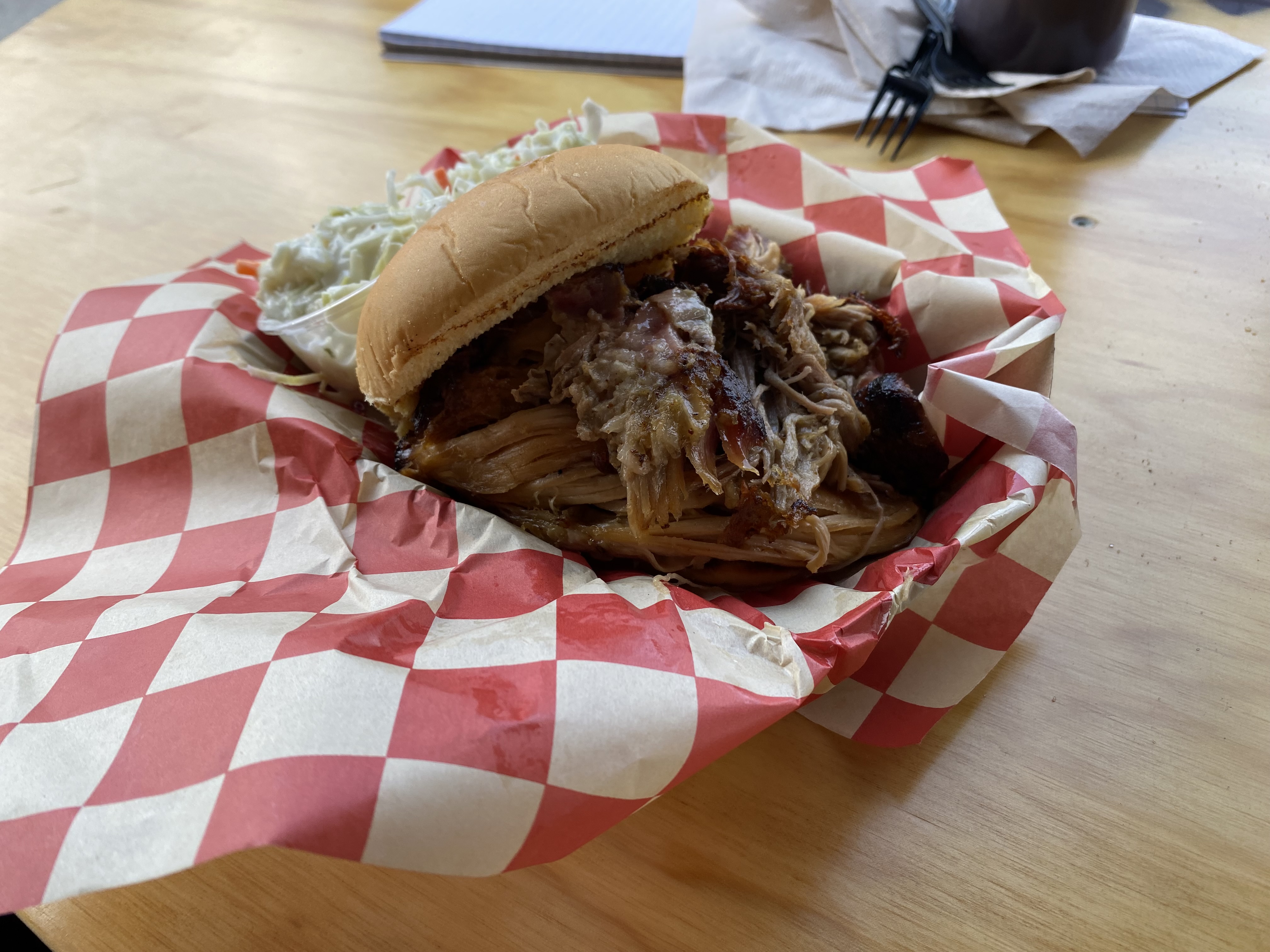 The pulled pork sandwich at 1911 at the New York State Fair. 1911 is serving food at the Fair for the first time this year.
Photo by Mike Waters | mwaters@syracuse.com