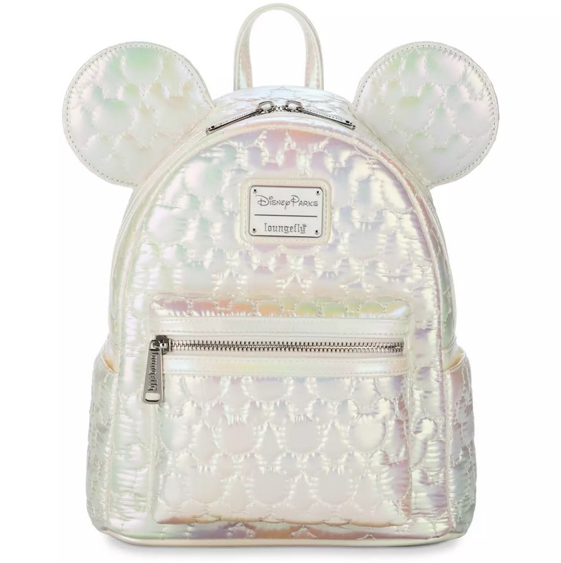 New Disney x Loungefly White Mini Backpack and wallet set with Holiday Print Disney Parks Loungefly Mini Backpack - Walt main image 4