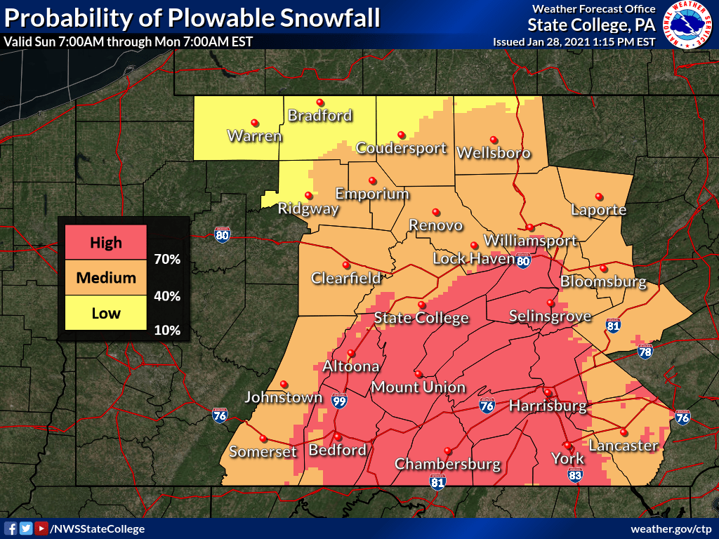 Half A Foot Of Snow Could Land In Central Pa This Weekend Forecasters Say Pennlive Com