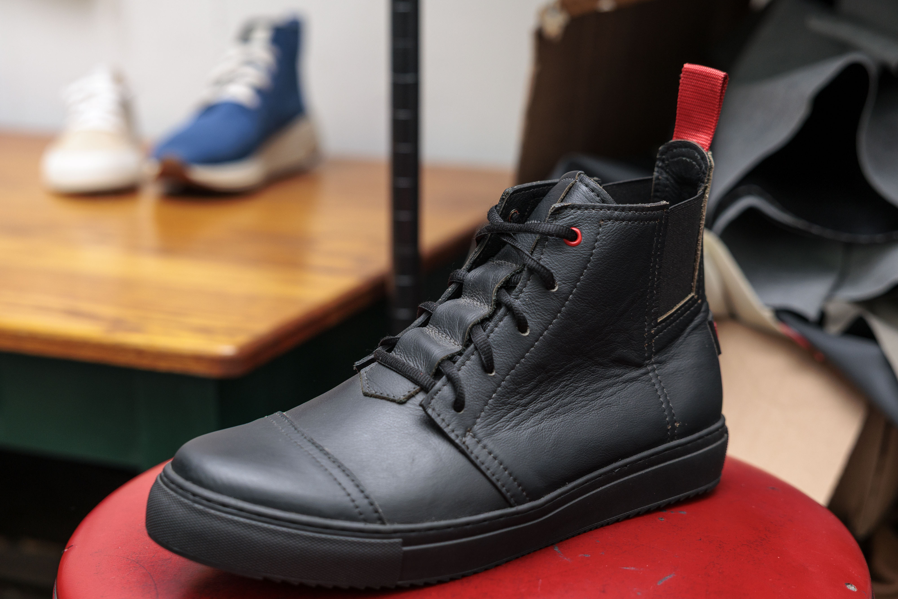 “The Mayor” high-top sneaker at Pingree Detroit, 15707 Livernois in Detroit on Monday, Oct. 6 2025.