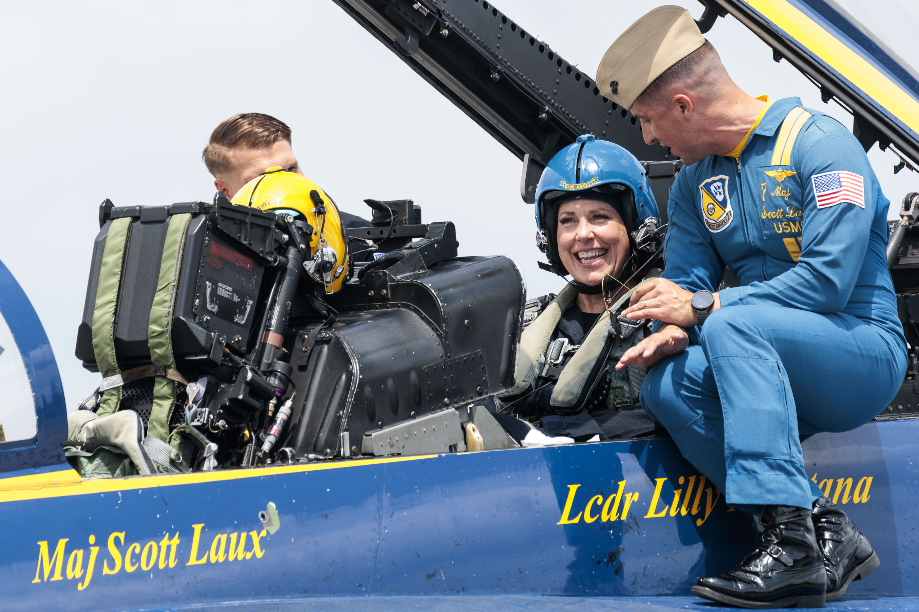 Pioneer swim coach rides along with U.S. Navy Blue Angels ahead of