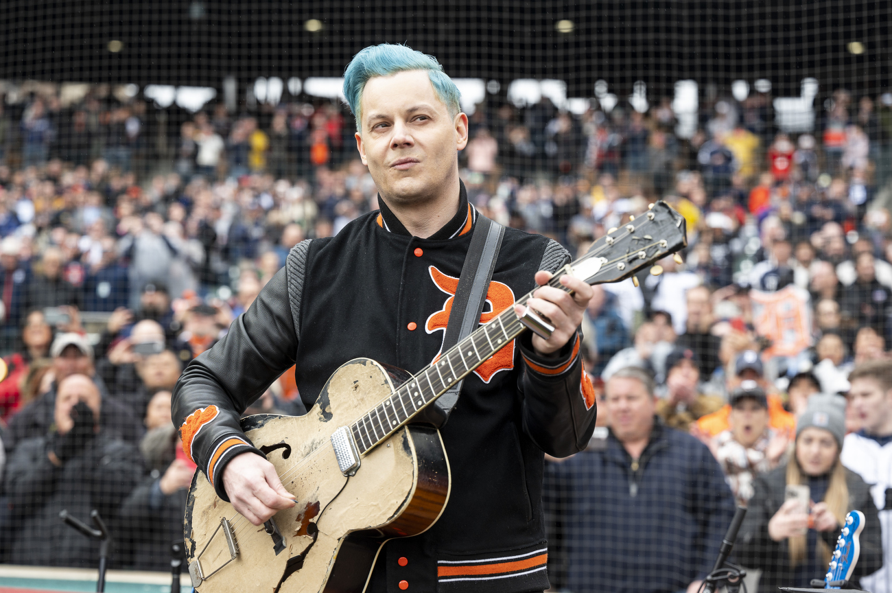 Jack White delivers searing national anthem at Detroit Tigers' Opening Day  game