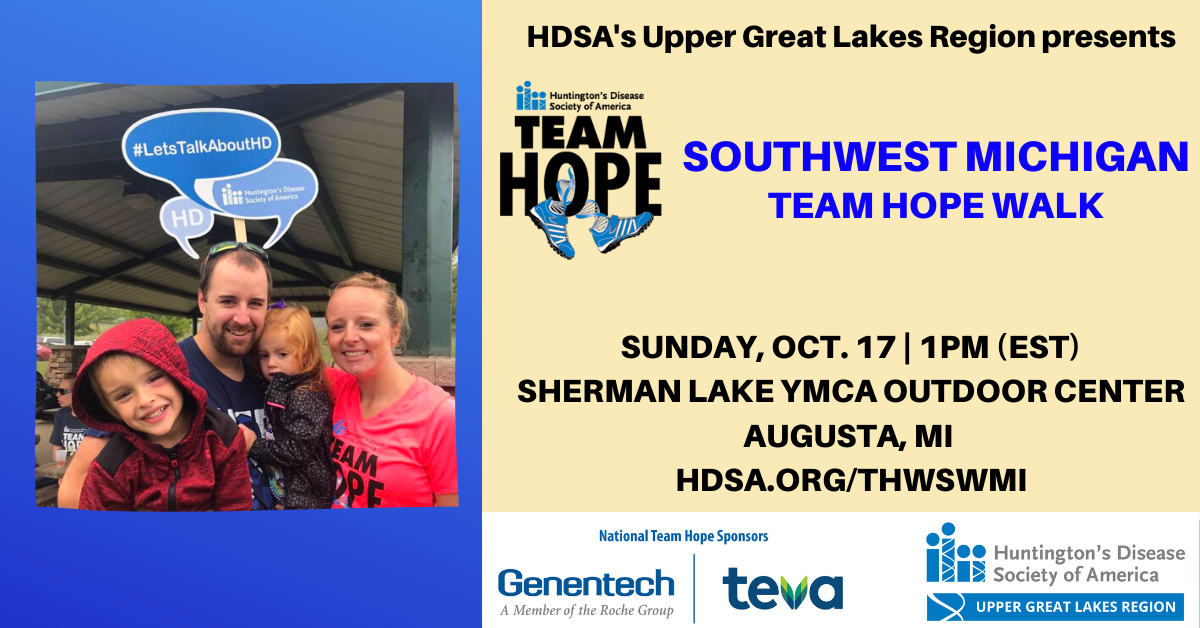 HDSA'S Upper Great Lakes Region hosts the Southwest Michigan Team Hope Walk  