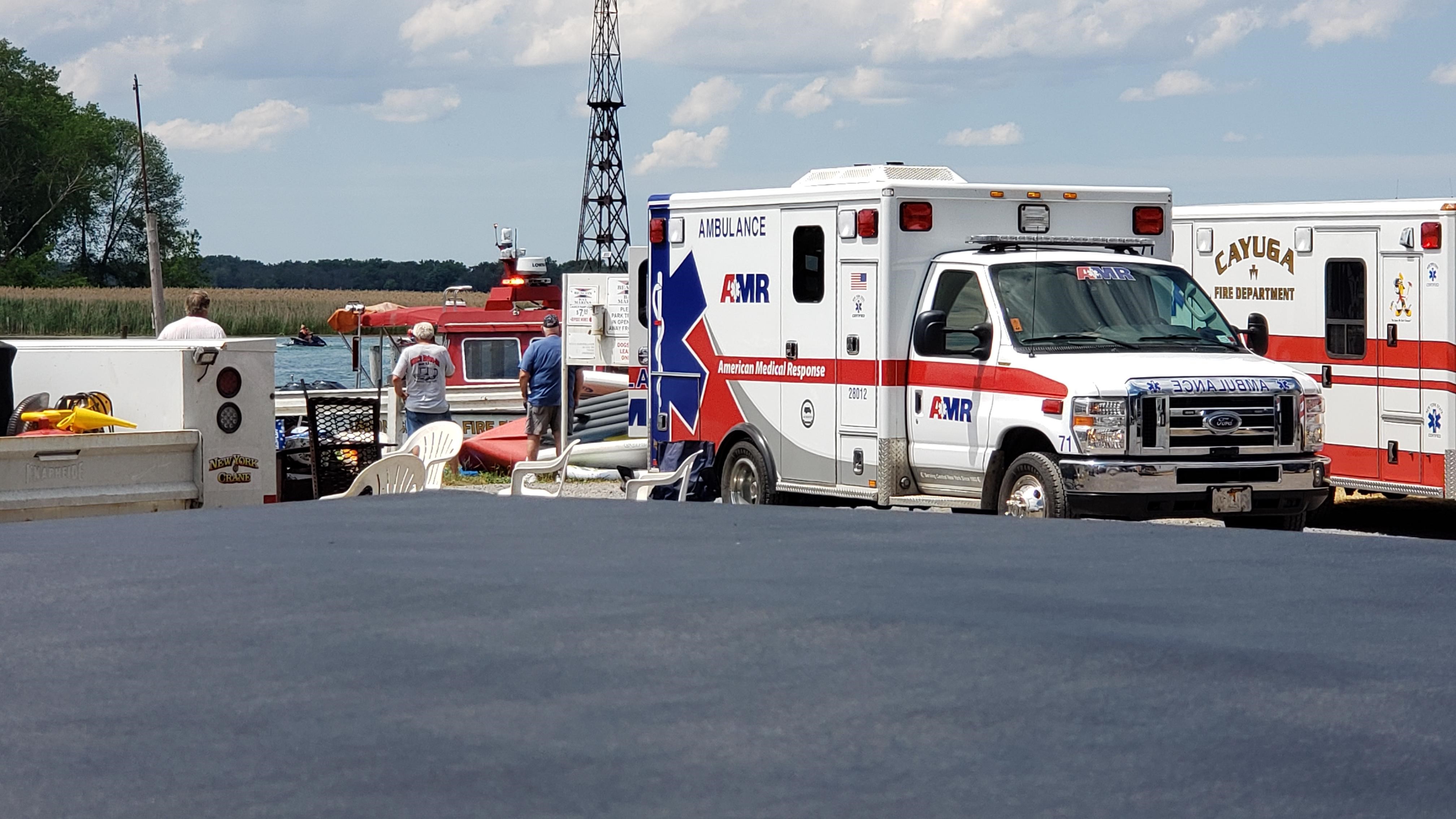 American Medical Response - AMR in front of the Buffalo Bills