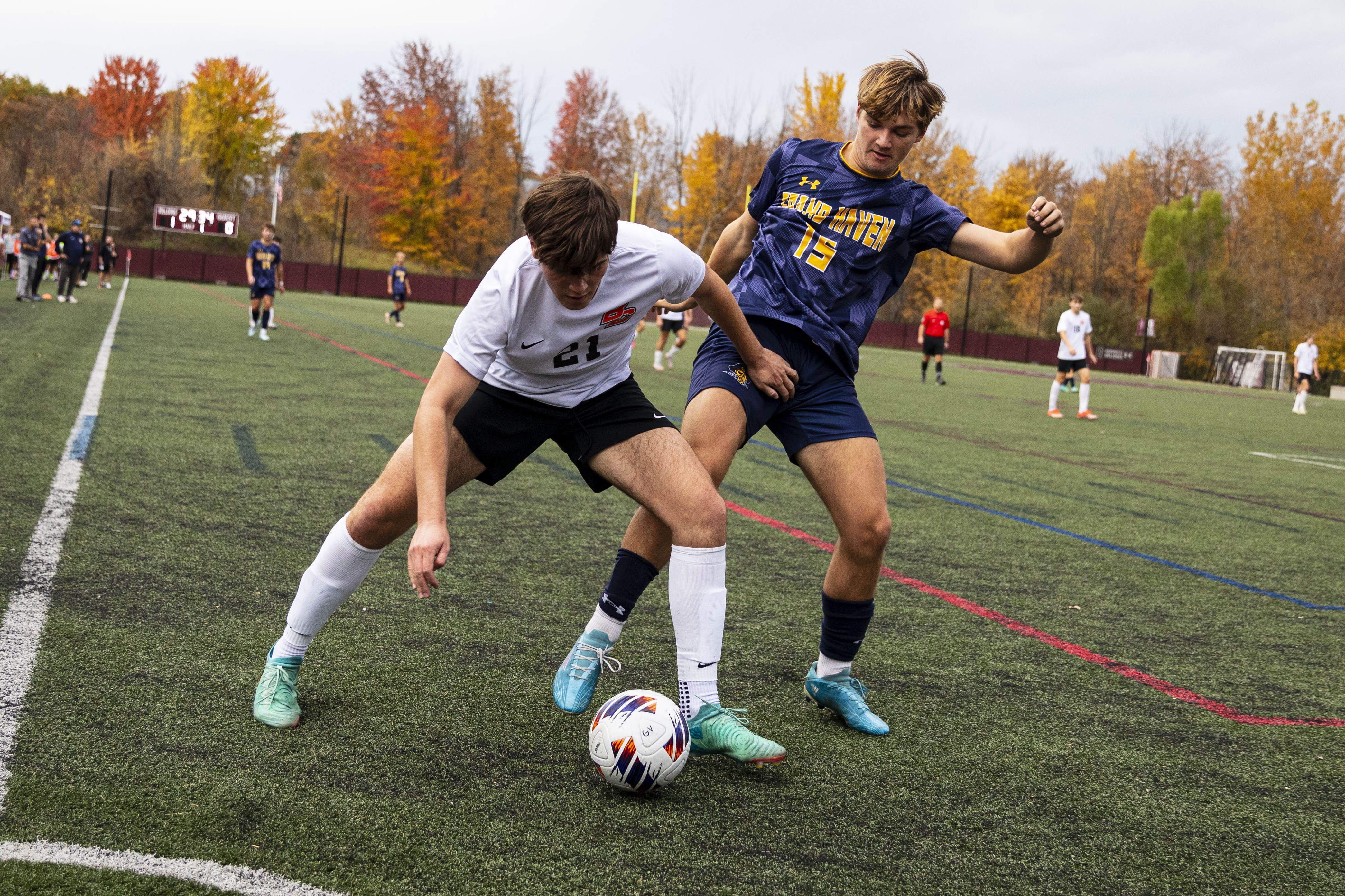 Grand Haven and Byron Center go head-to-head in Division 1 boys soccer ...