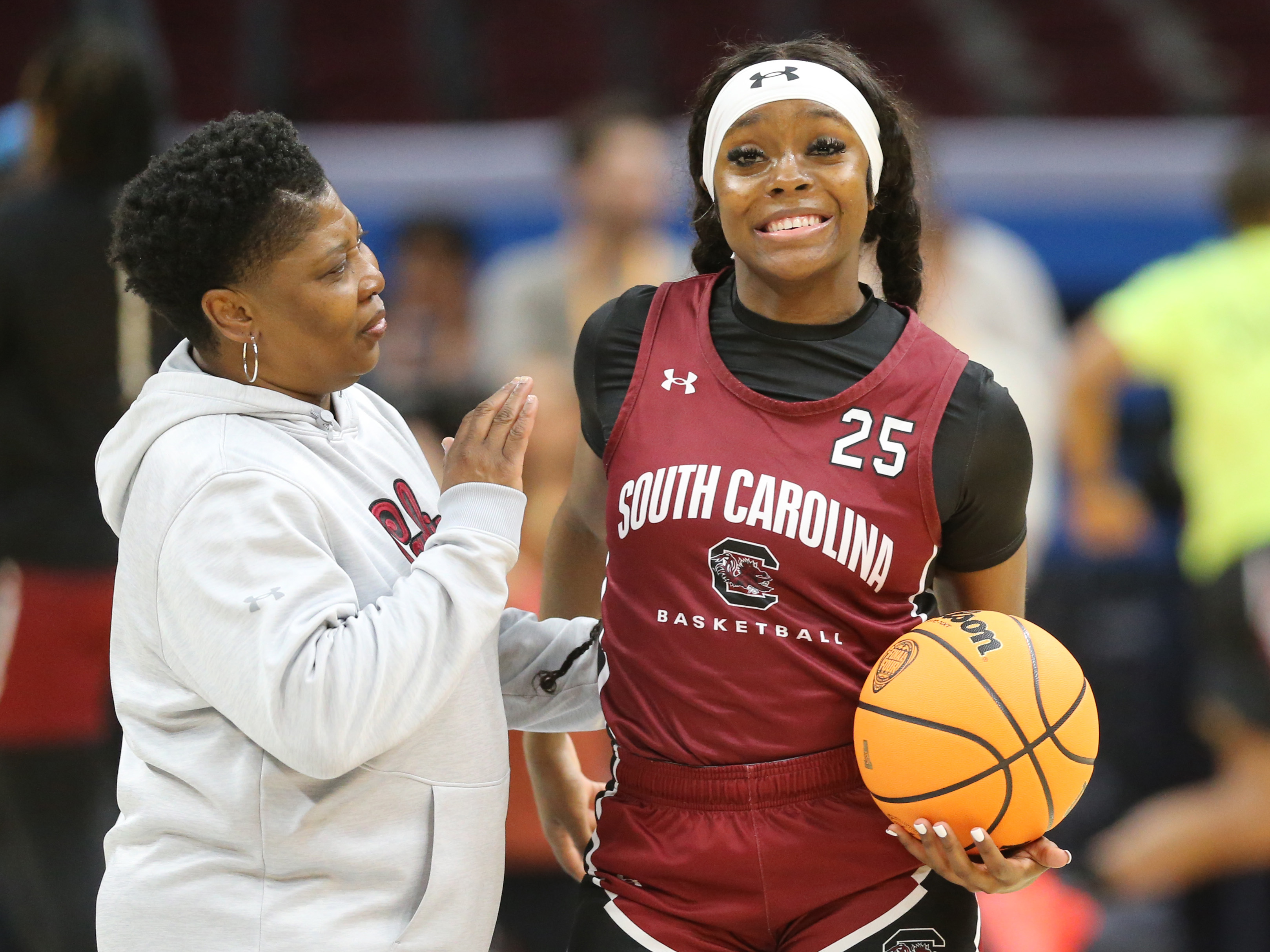 South Carolina Final Four practice at Rocket Mortgage FieldHouse, April