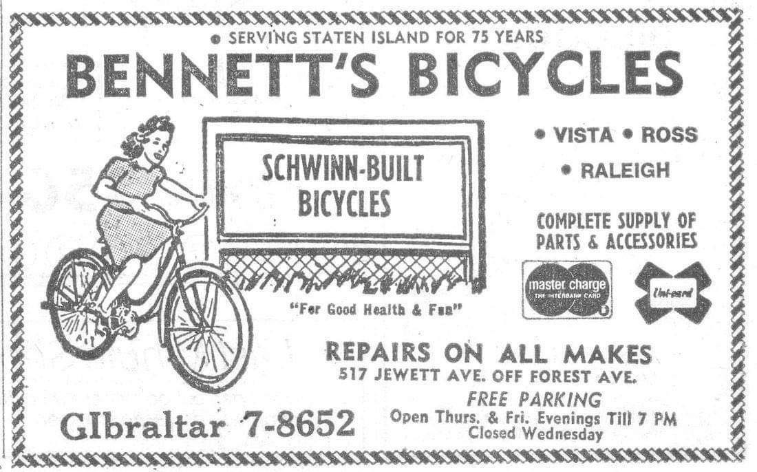 bennetts bicycles staten island