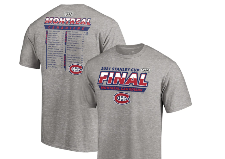 ANY NAME AND NUMBER 2021 STANLEY CUP FINAL MONTREAL CANADIENS