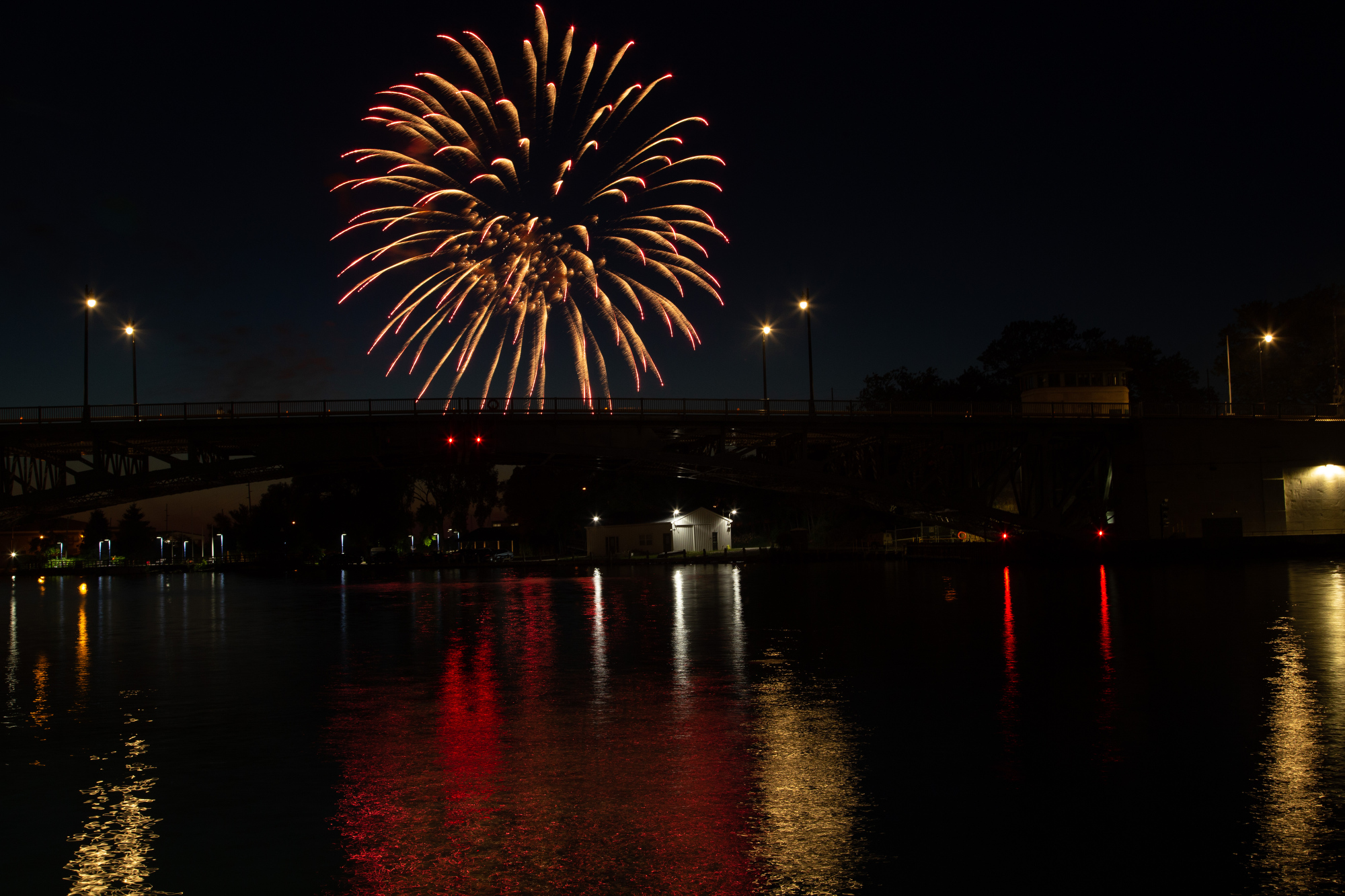 Lorain Port Authority Fireworks show on the Black River