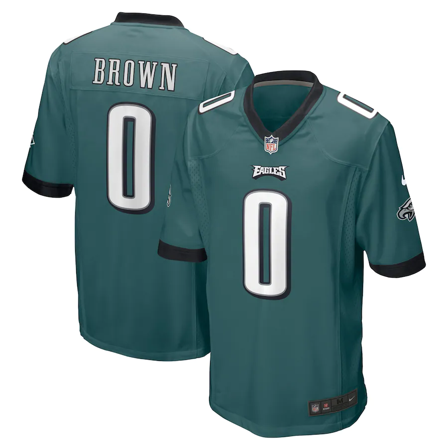 AJ Brown Jersey Name Plate Clear Iron On Heat Transfer Vinyl Philadelphia  Football HTV Transparent Transfer Film (Green Jersey)