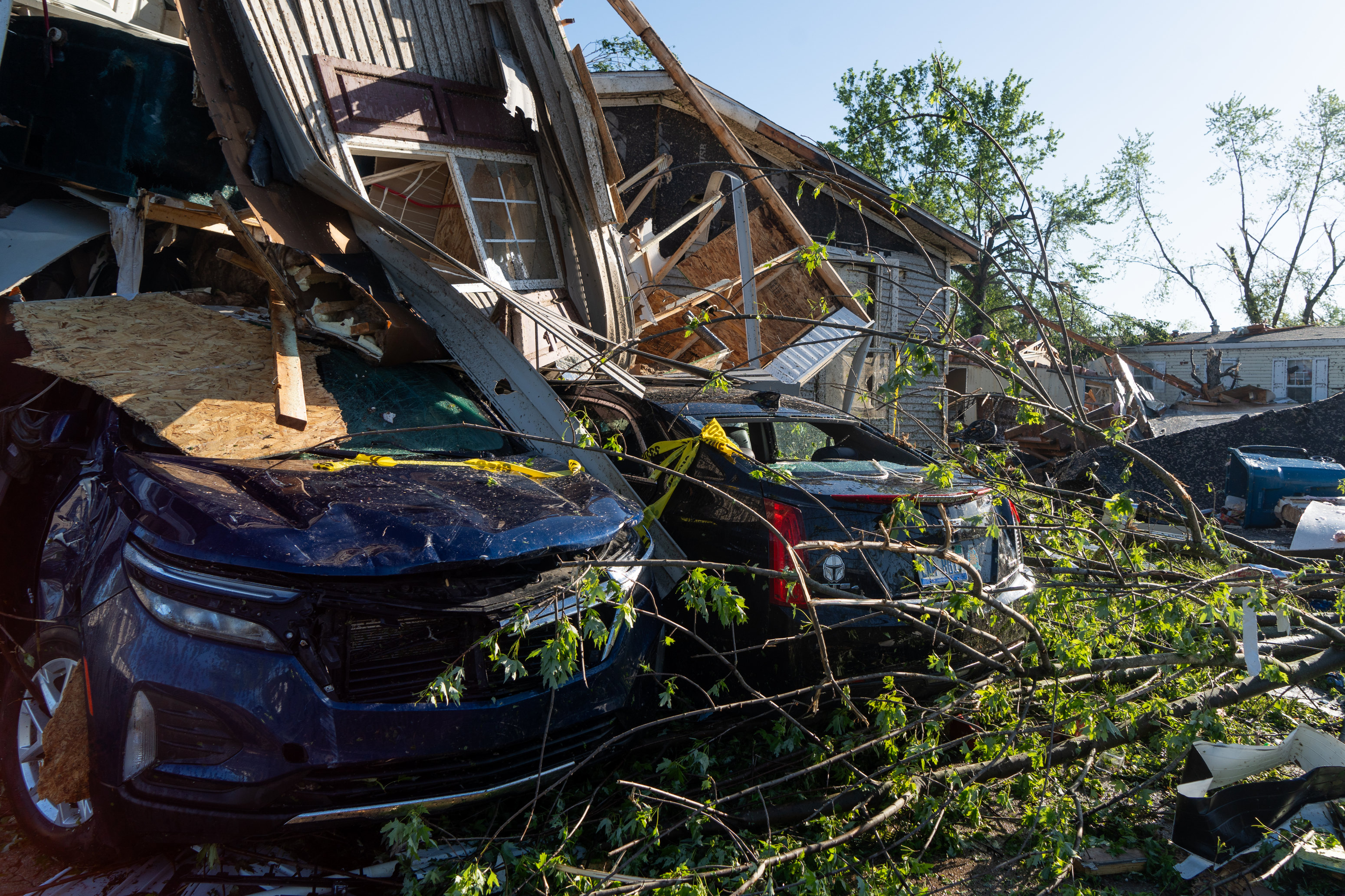 Aftermath of potential tornadoes at Pavilion Estates