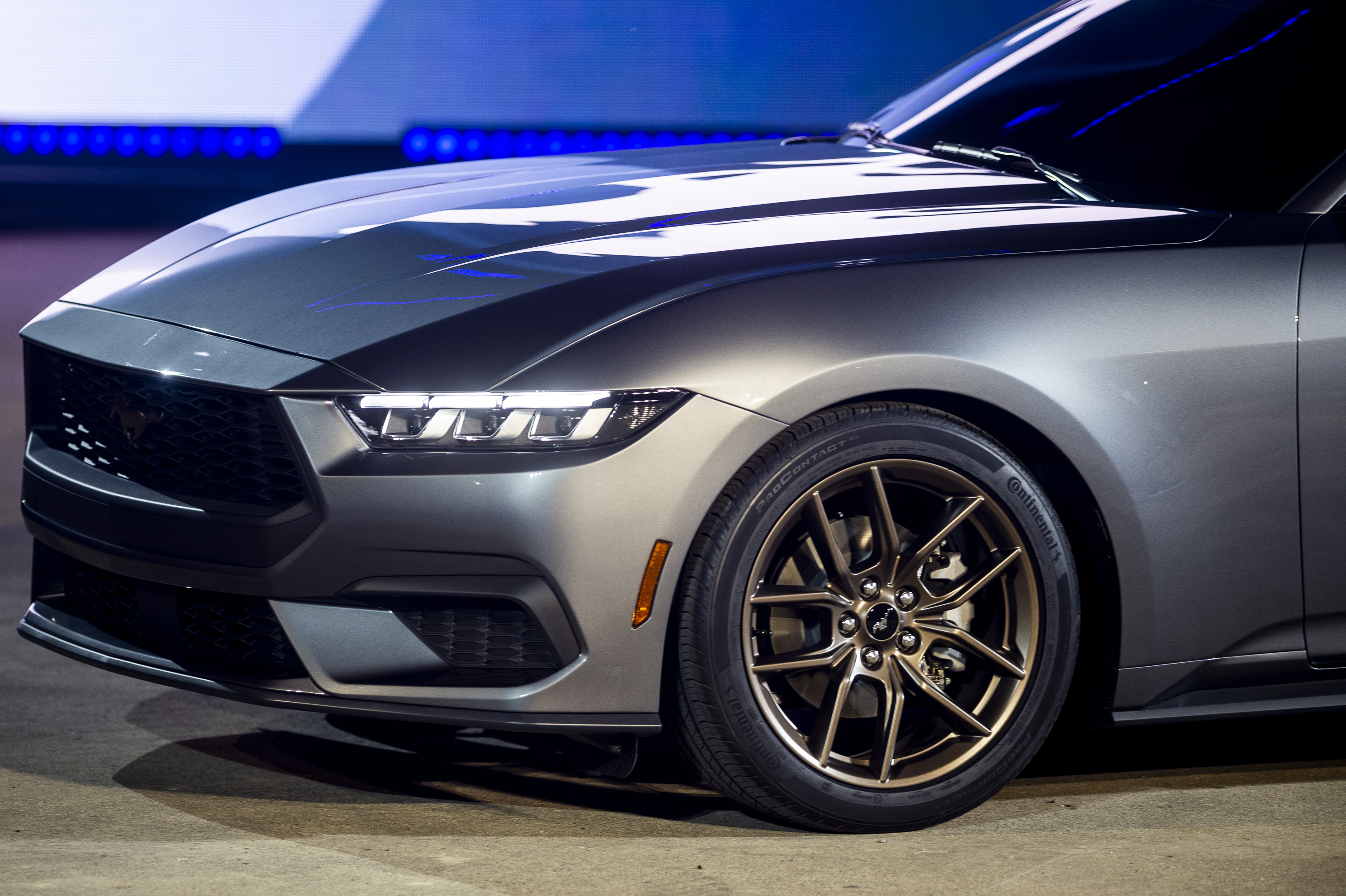 The 2024 Ford Mustang is unveiled at Hart Plaza in Detroit on Wednesday, Sept. 14 2022.