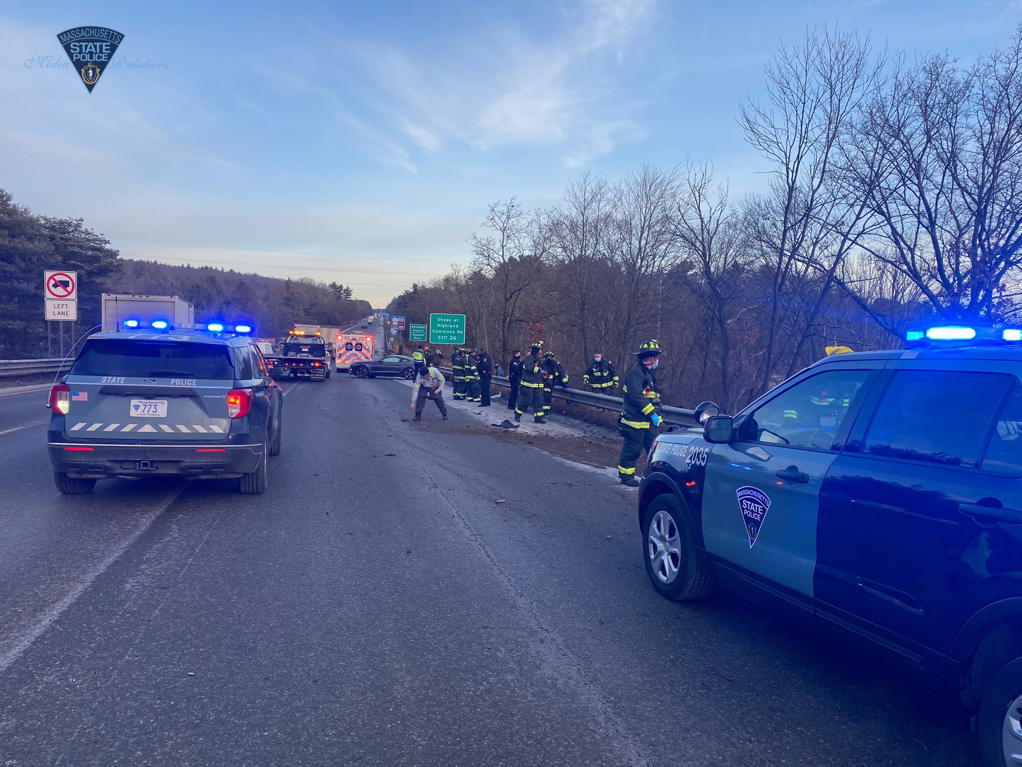 Crash causes truck to go down embankment in Marlborough - masslive.com