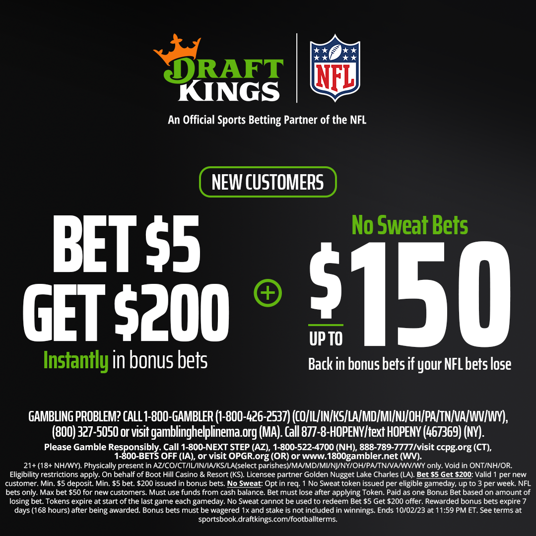 DraftKings Promo Code Bet $5, Get $200 Instantly + $150 in NFL Bets