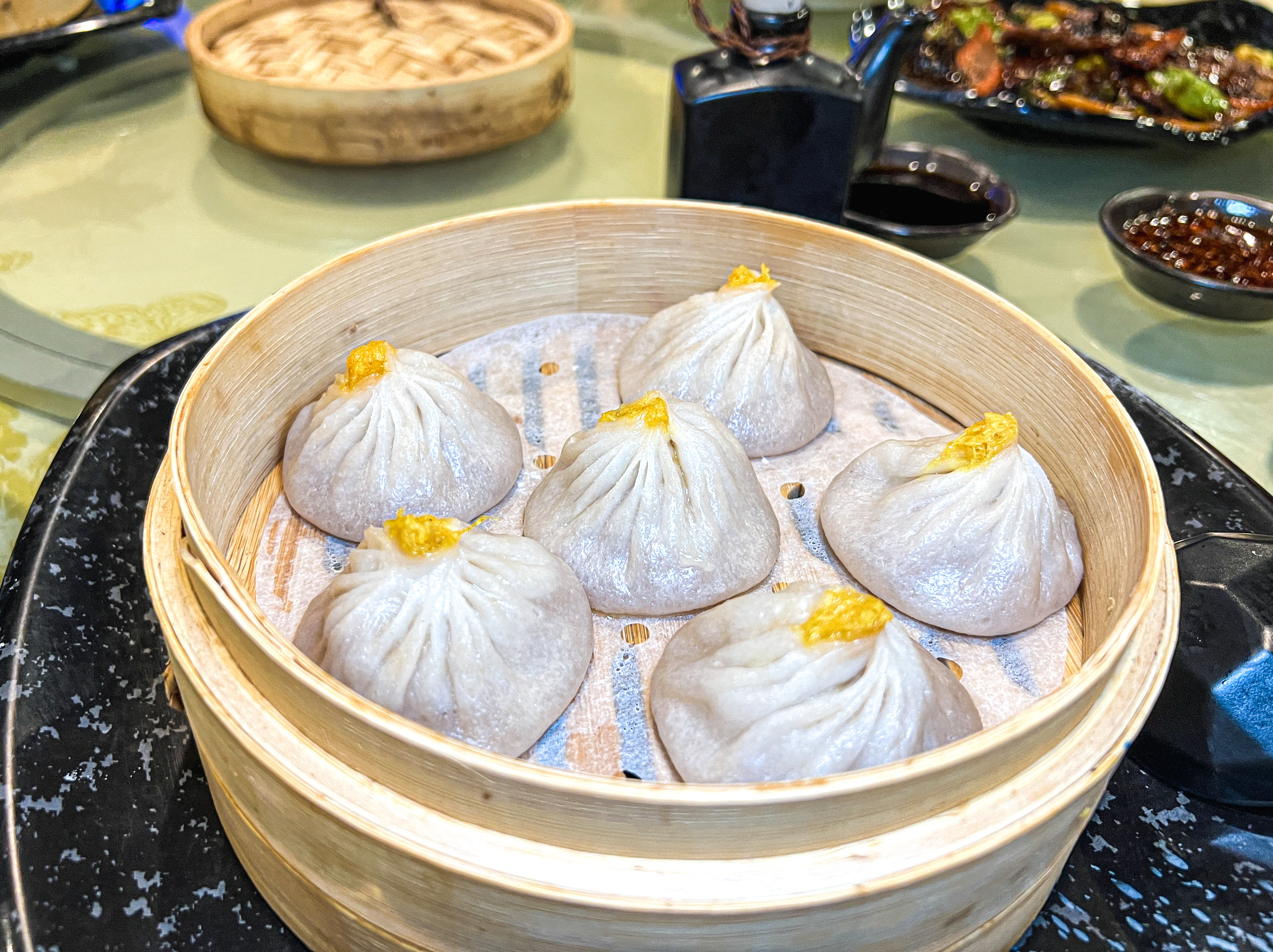 Start you Sunday right with some soup dumplings. Available both prepared  and frozen at the store today 😋