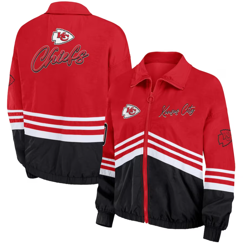 Women's New Era White/Red Kansas City Chiefs Throwback Colorblock