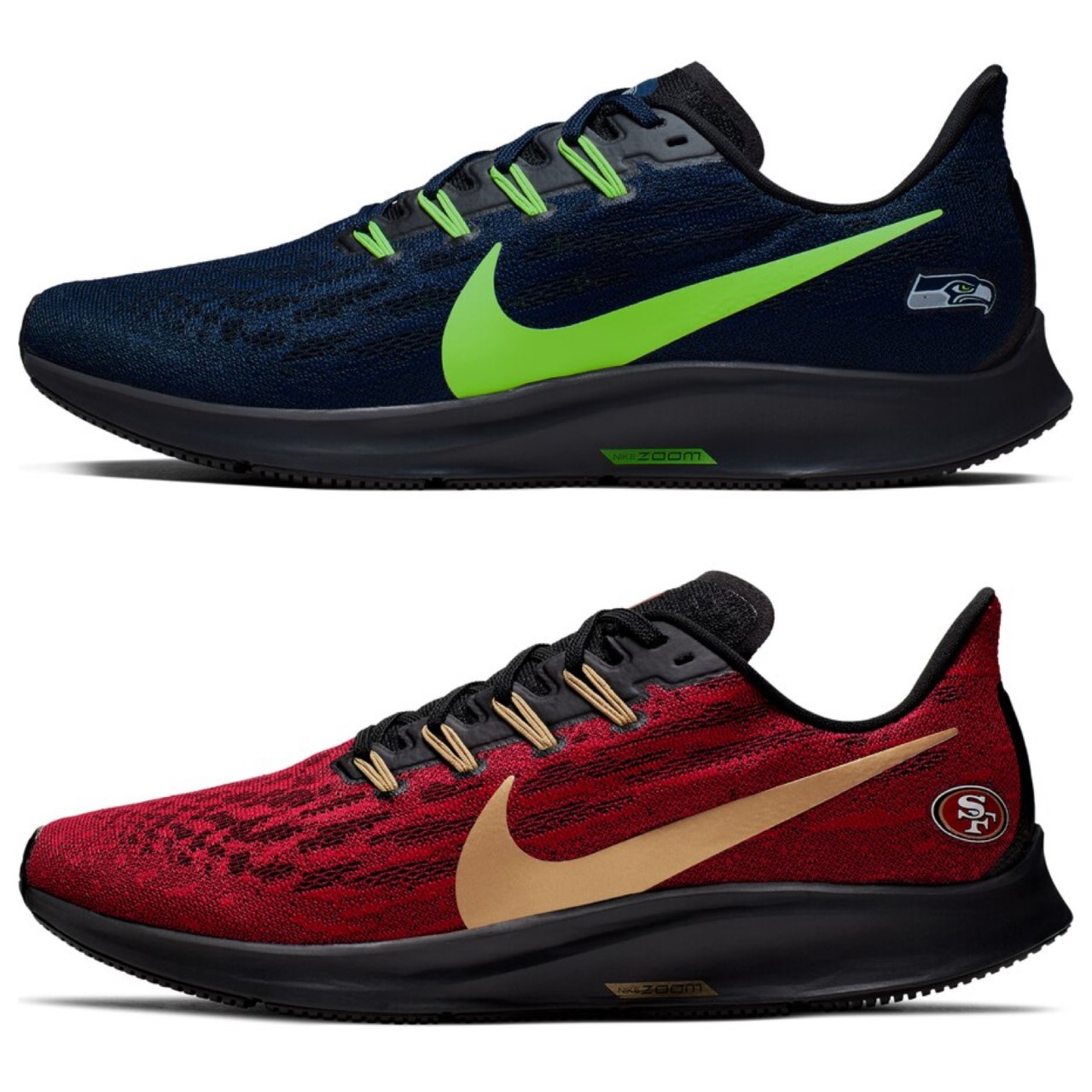 Seattle Seahawks or San Francisco 49ers Which team edition Nike Pegasus shoe has the better look oregonlive