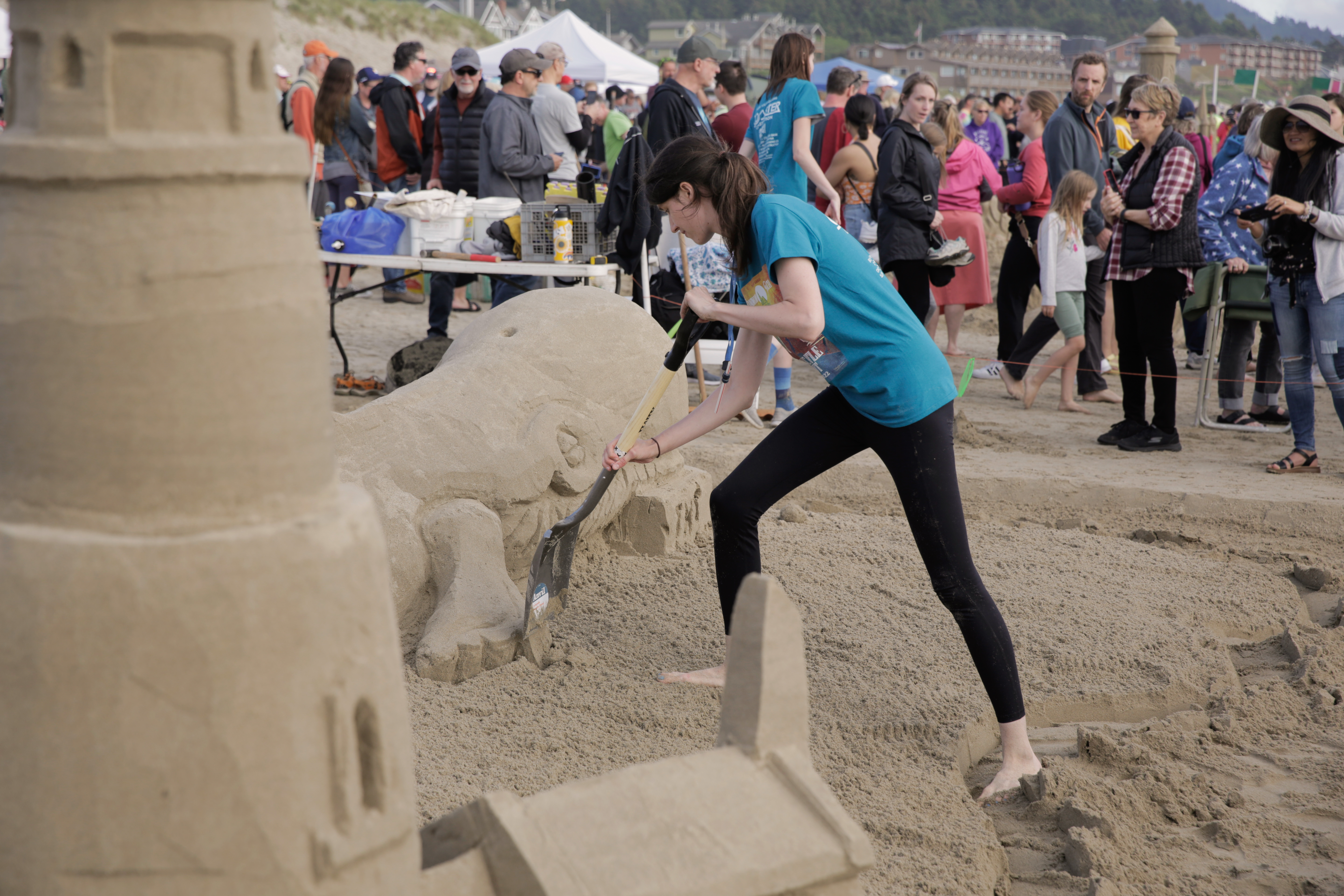 Building castles made of sand at the long-running Cannon Beach Sandcastle  Contest - OPB