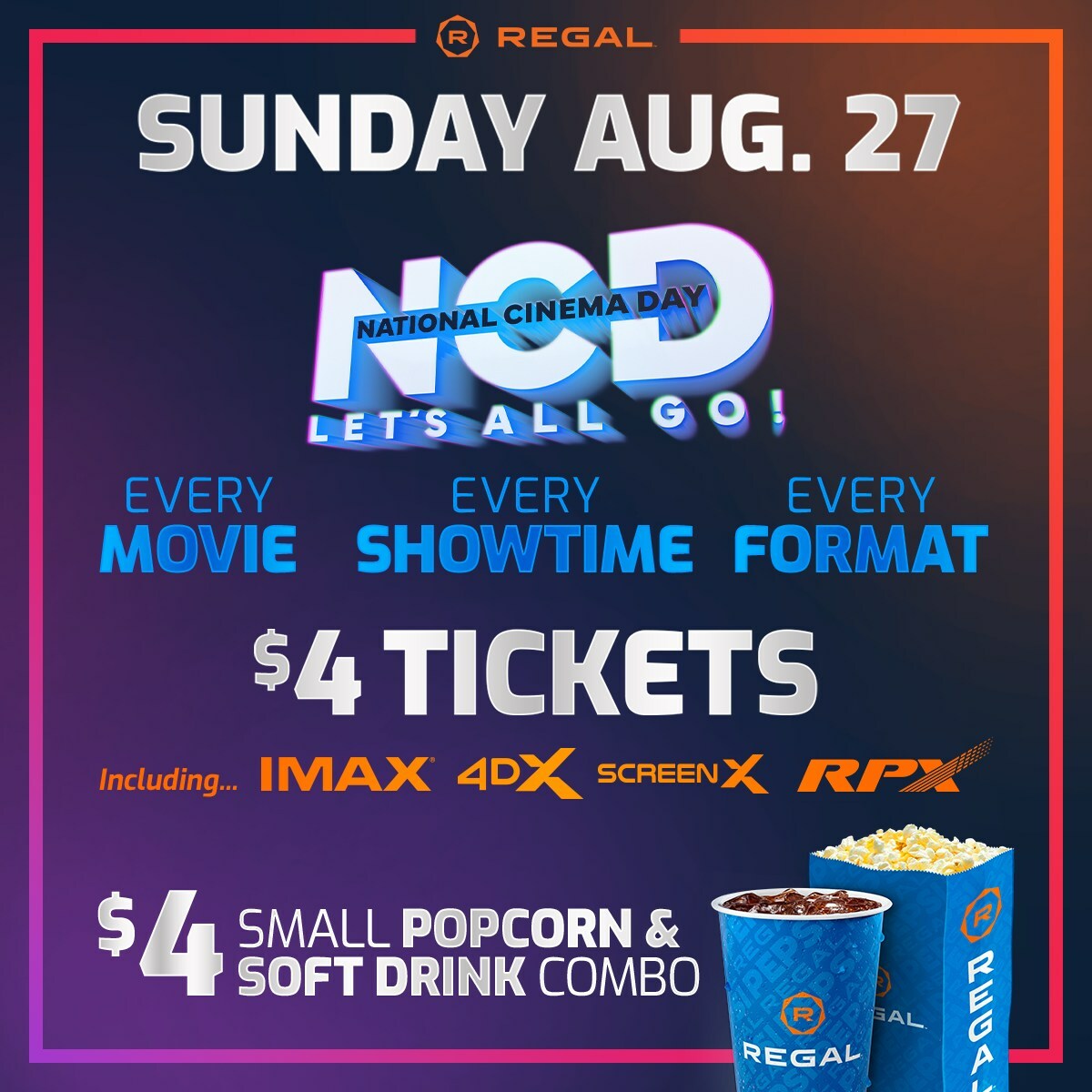 Movie Tickets Will Be $4 for National Cinema Day 2023