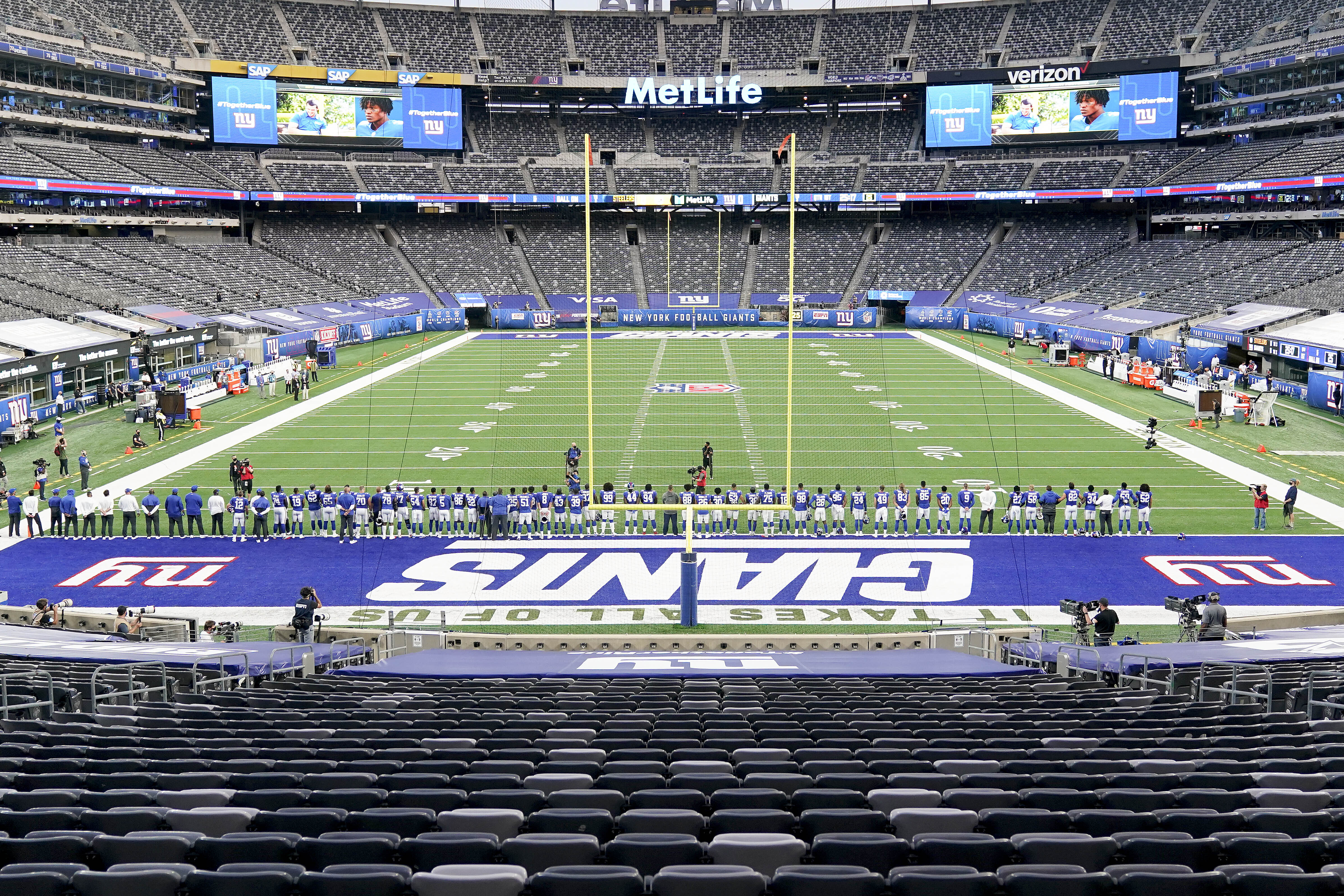 NY Giants lose season opener, 26-16, to Pittsburgh Steelers in empty  MetLife Stadium 