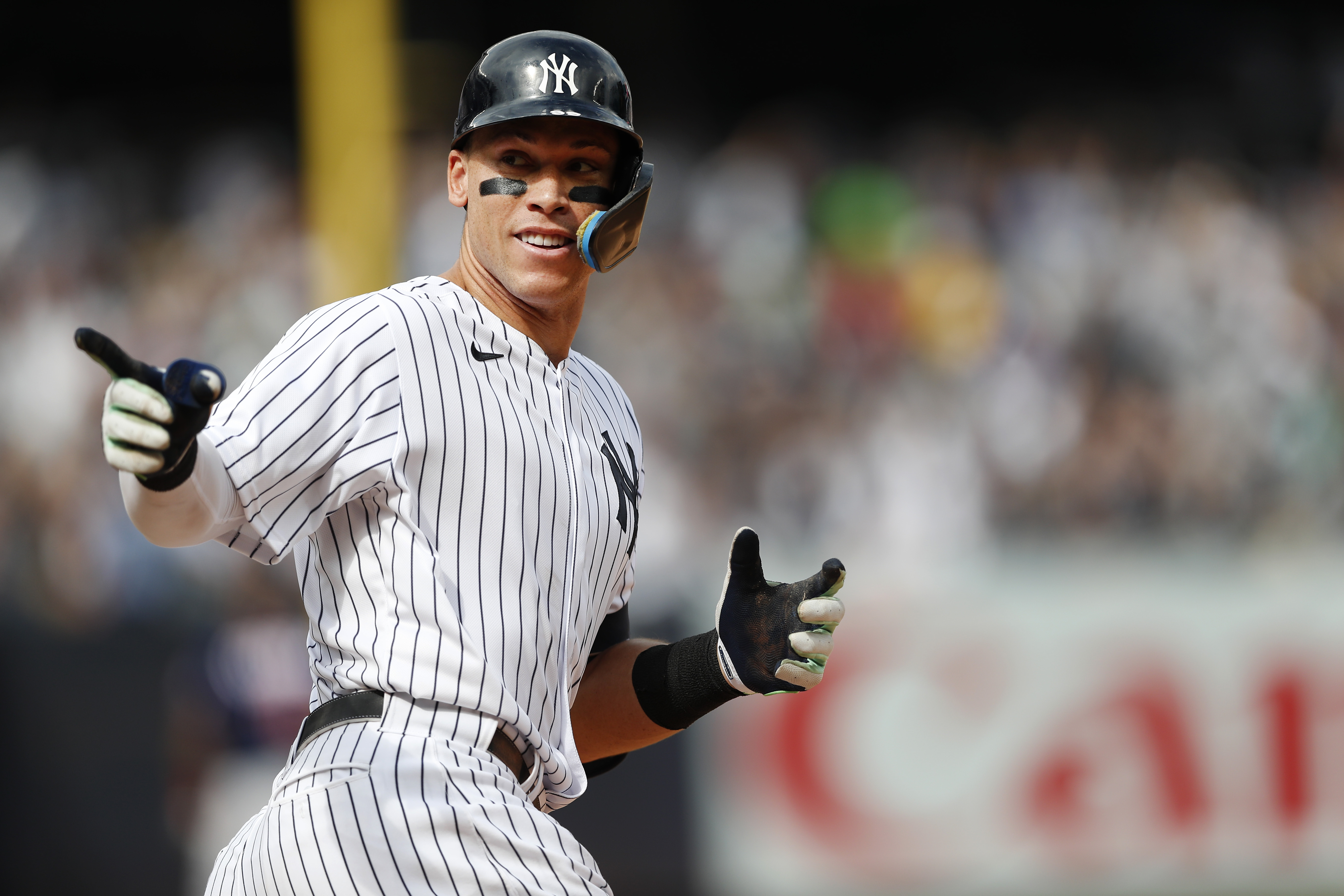 Yankees star Aaron Judge gives health update after crashing through bullpen  door on crazy catch