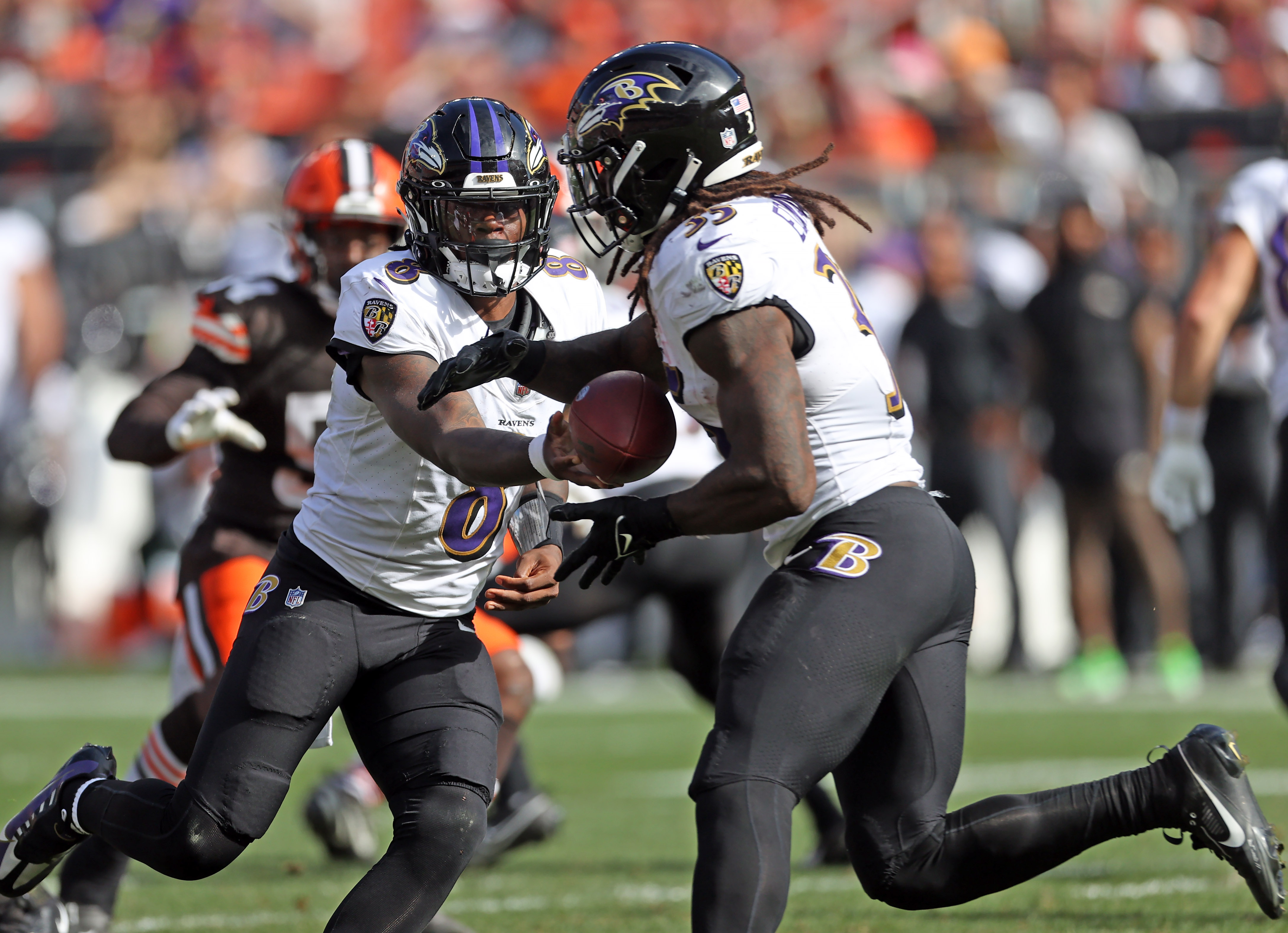 Baltimore Ravens quarterback Lamar Jackson vs. Cleveland Browns, October 1,  2023 