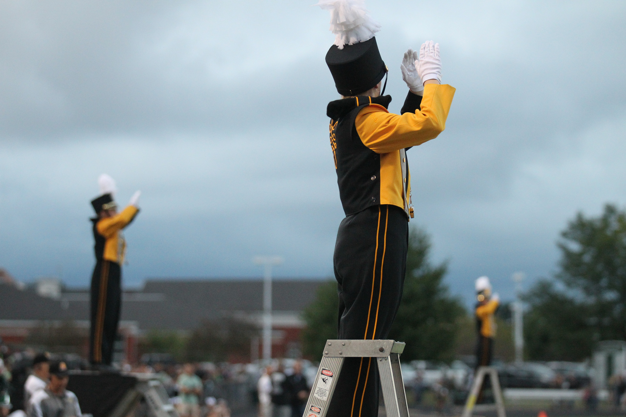 Painesville Riverside High School marching band at Aurora High School ...