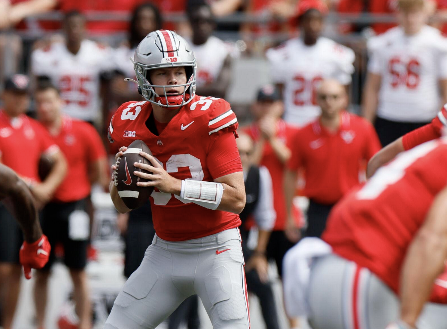 Devin Brown's number: Why new Ohio State QB is wearing No. 33 jersey with  Buckeyes