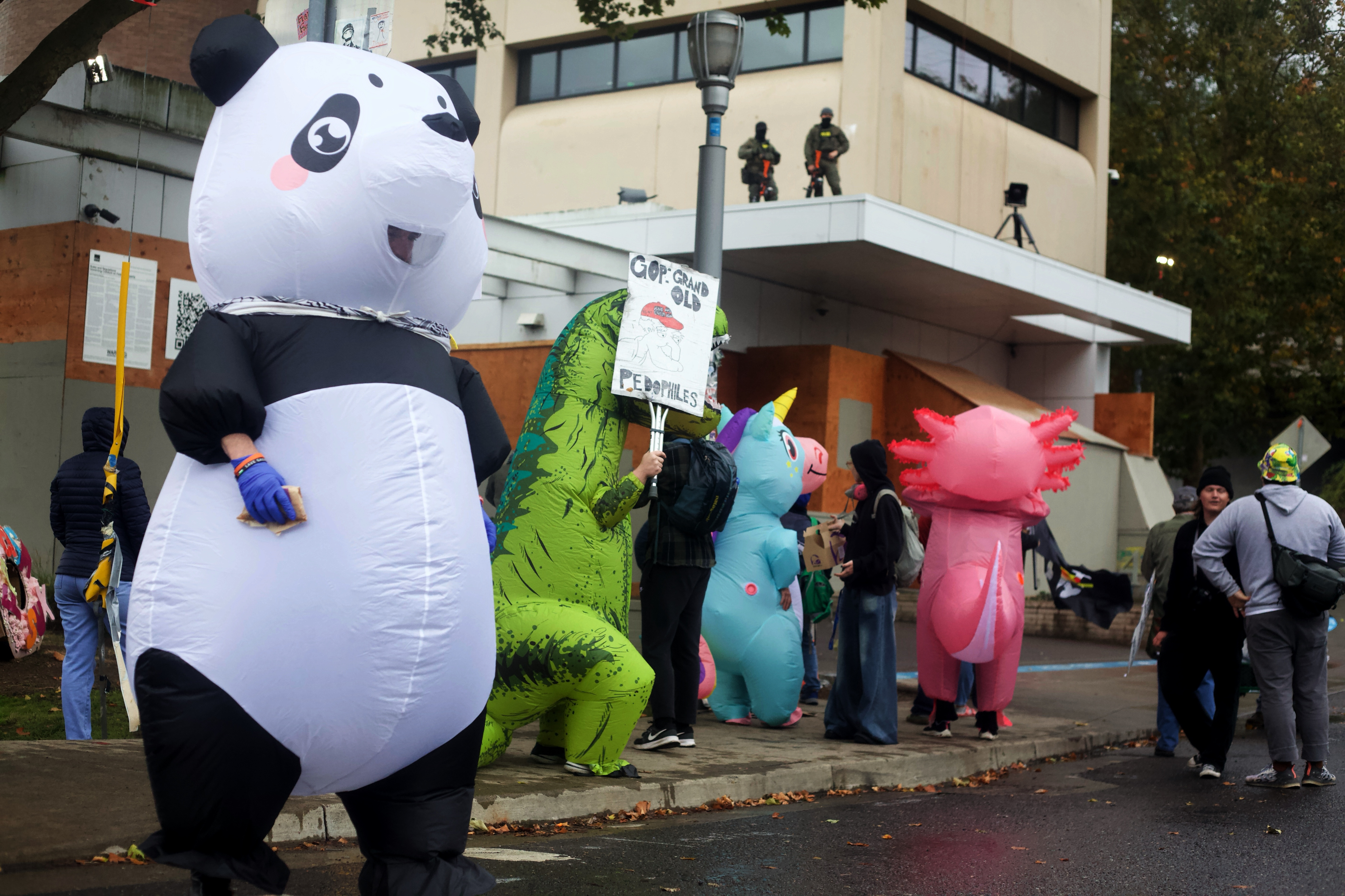 ICE protest inflatables - oregonlive.com