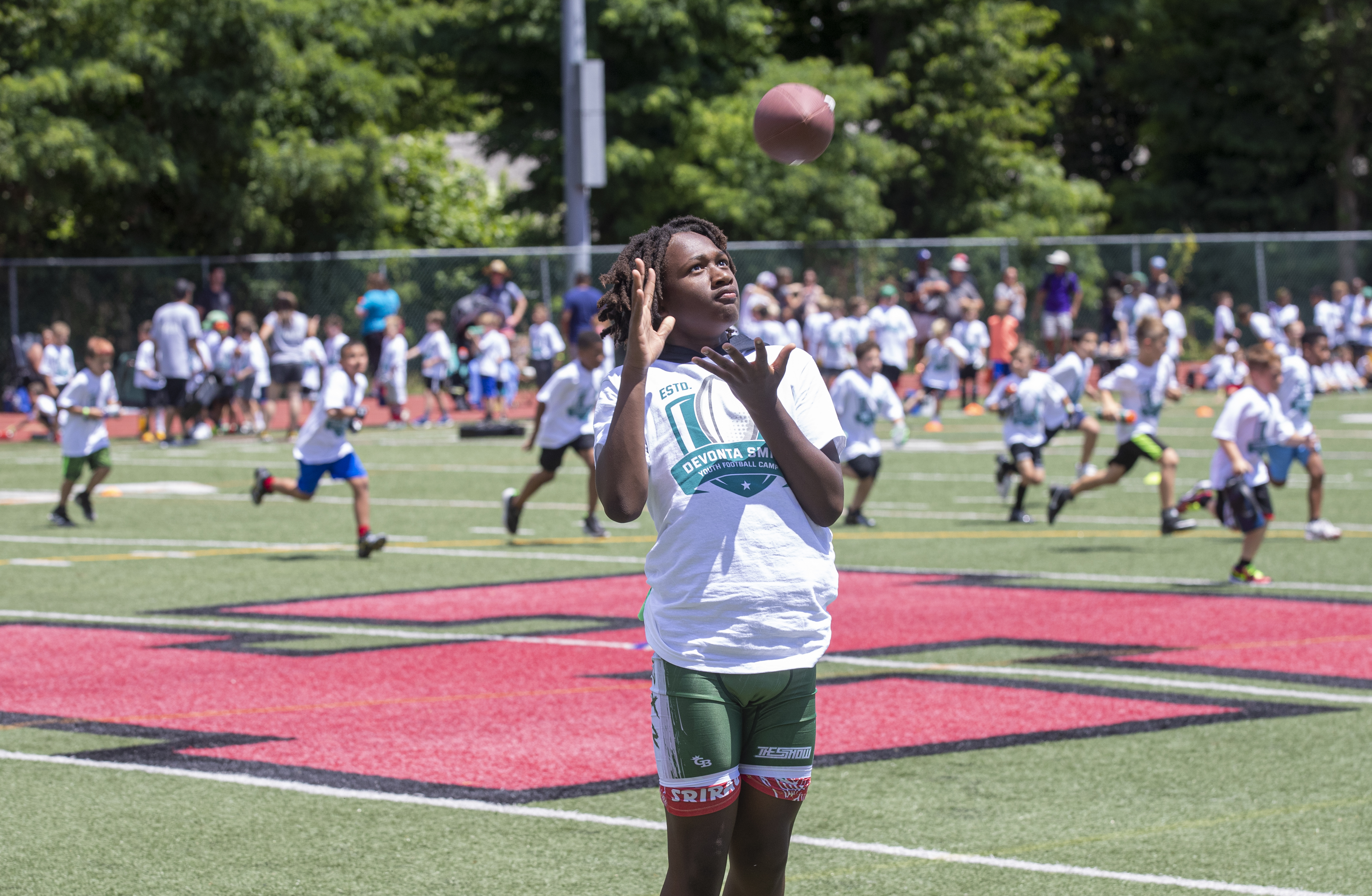 Eagles' DeVonta Smith hosts football camp in South Jersey (PHOTOS