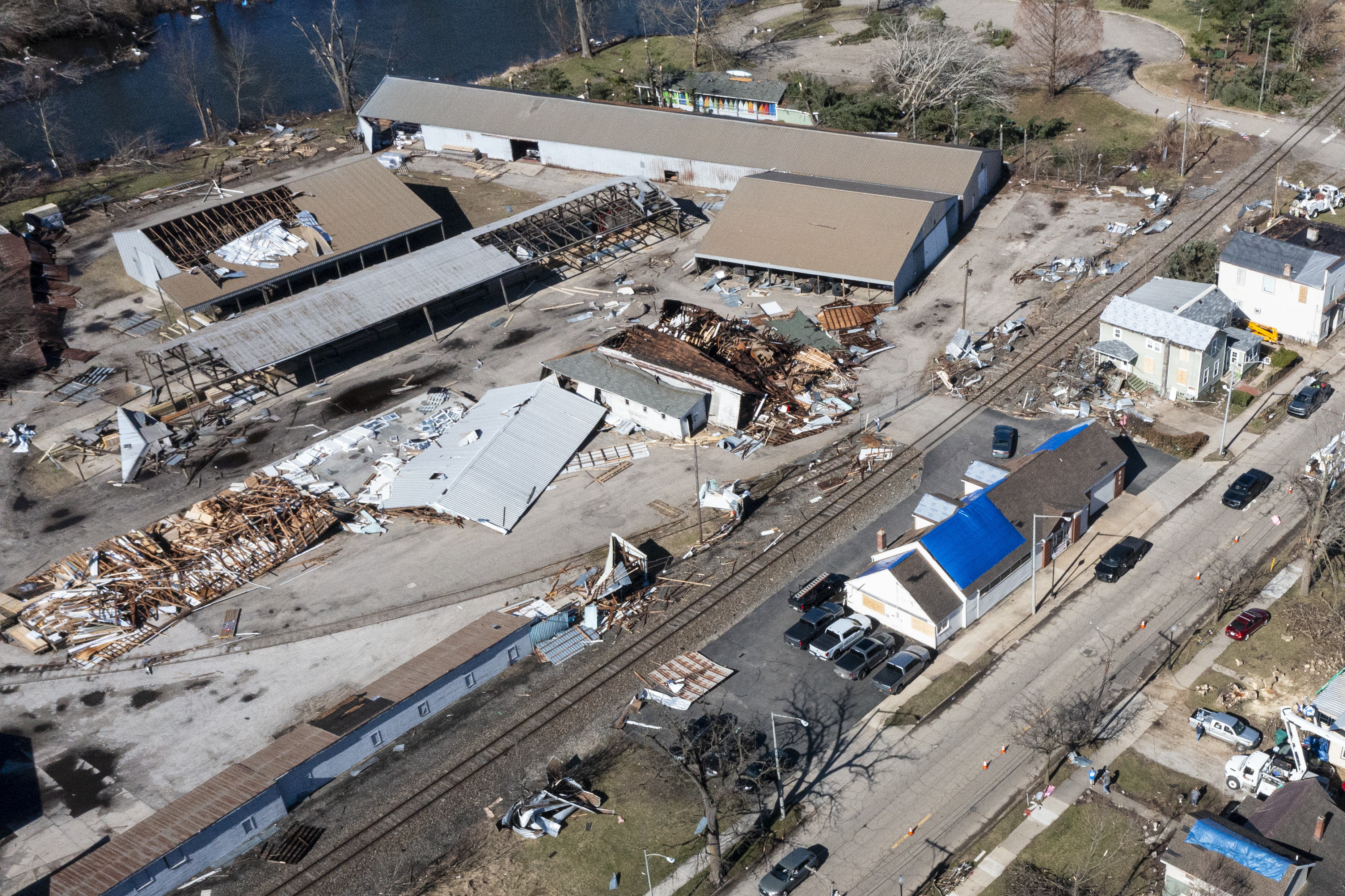 Aerial photos show destruction from March 6 tornadoes in Southwest ...