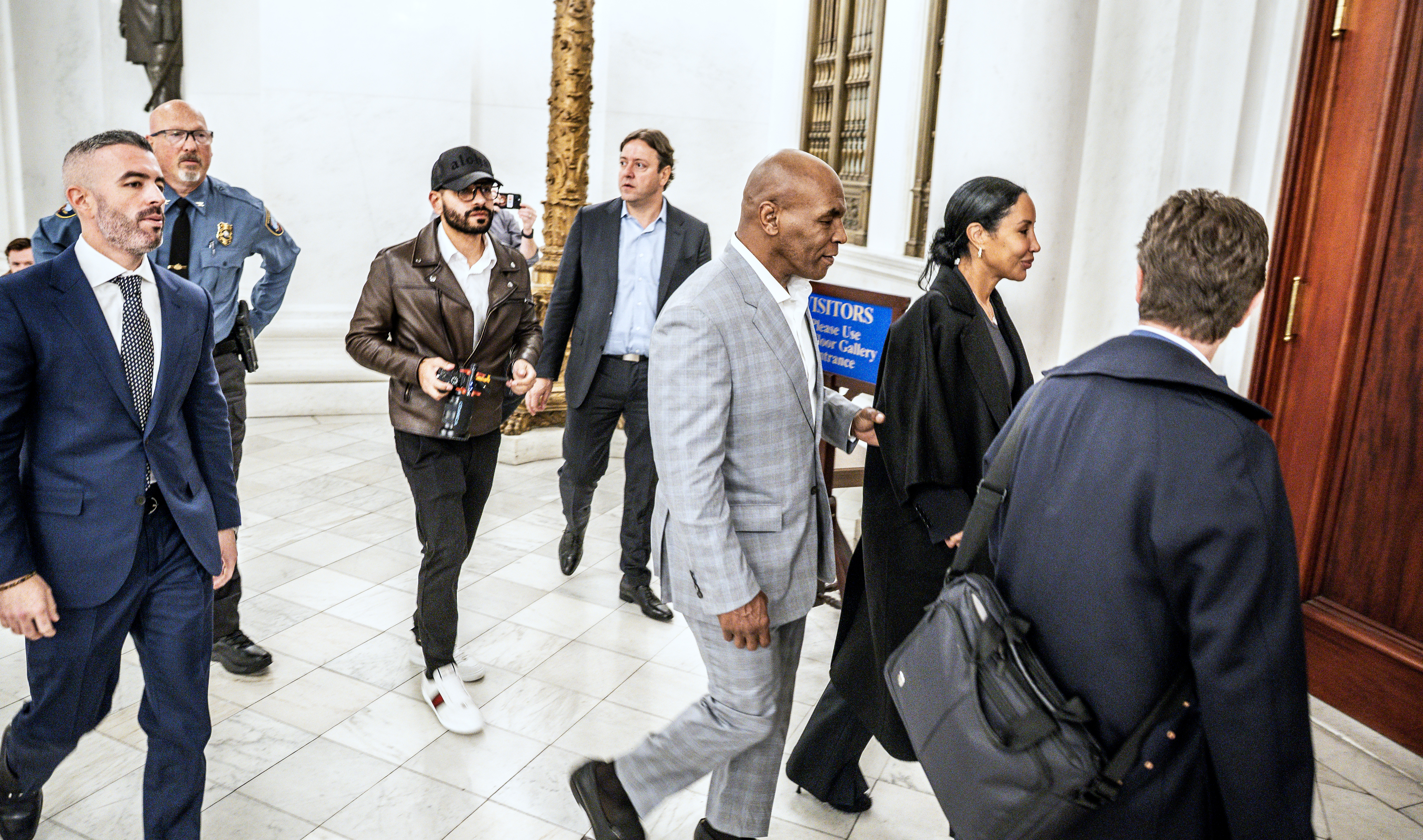 Mike Tyson heads to meet with state legislators at the Capitol in Harrisburg to advocate for the legalization of adult-use cannabis.   October 29, 2025.  Dan Gleiter | dgleiter@pennlive.com